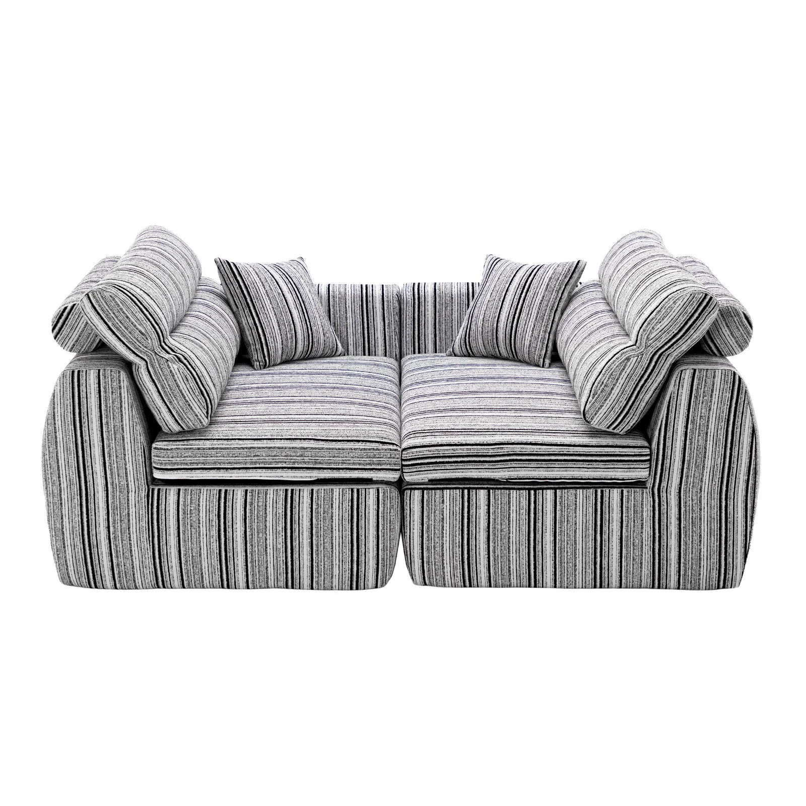 3 Seater, Couch With Throw Pillows For Living Room - Image 46