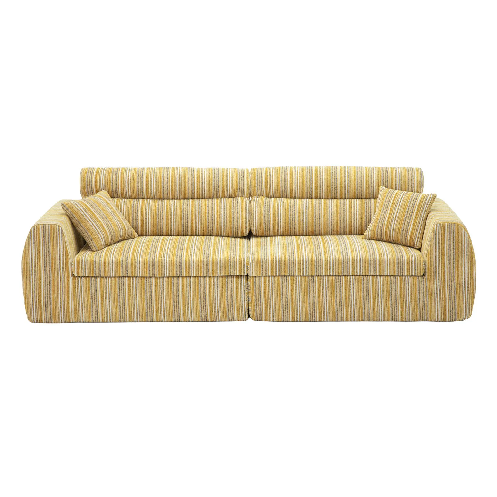3 Seater, Couch With Throw Pillows For Living Room - Image 5