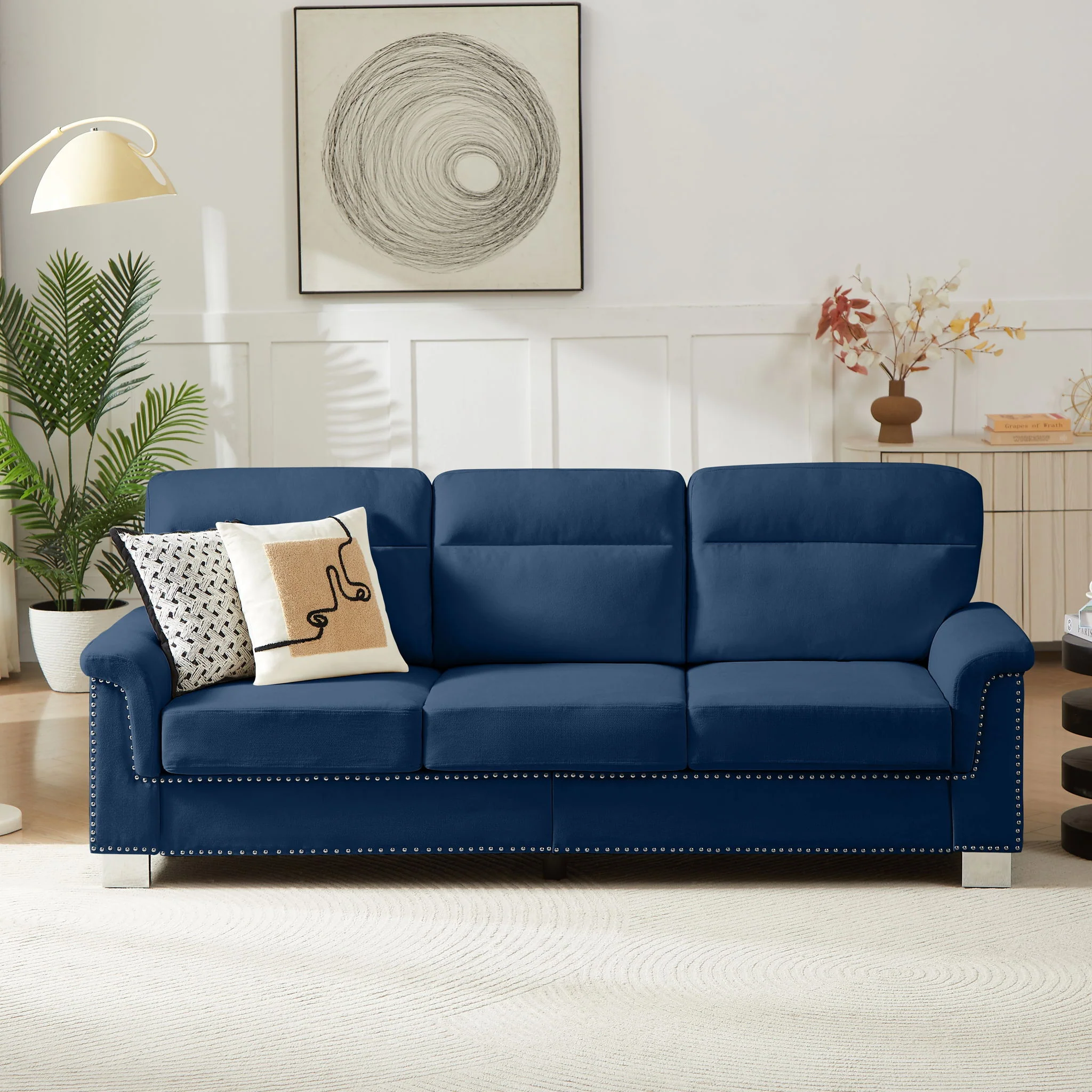 3 Seater Elegant Stationary Sofa - Image 11