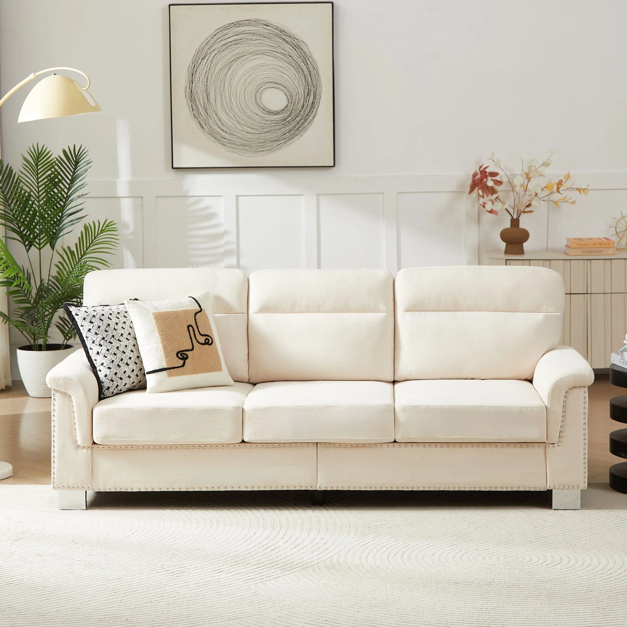 3 Seater Elegant Stationary Sofa - Image 26