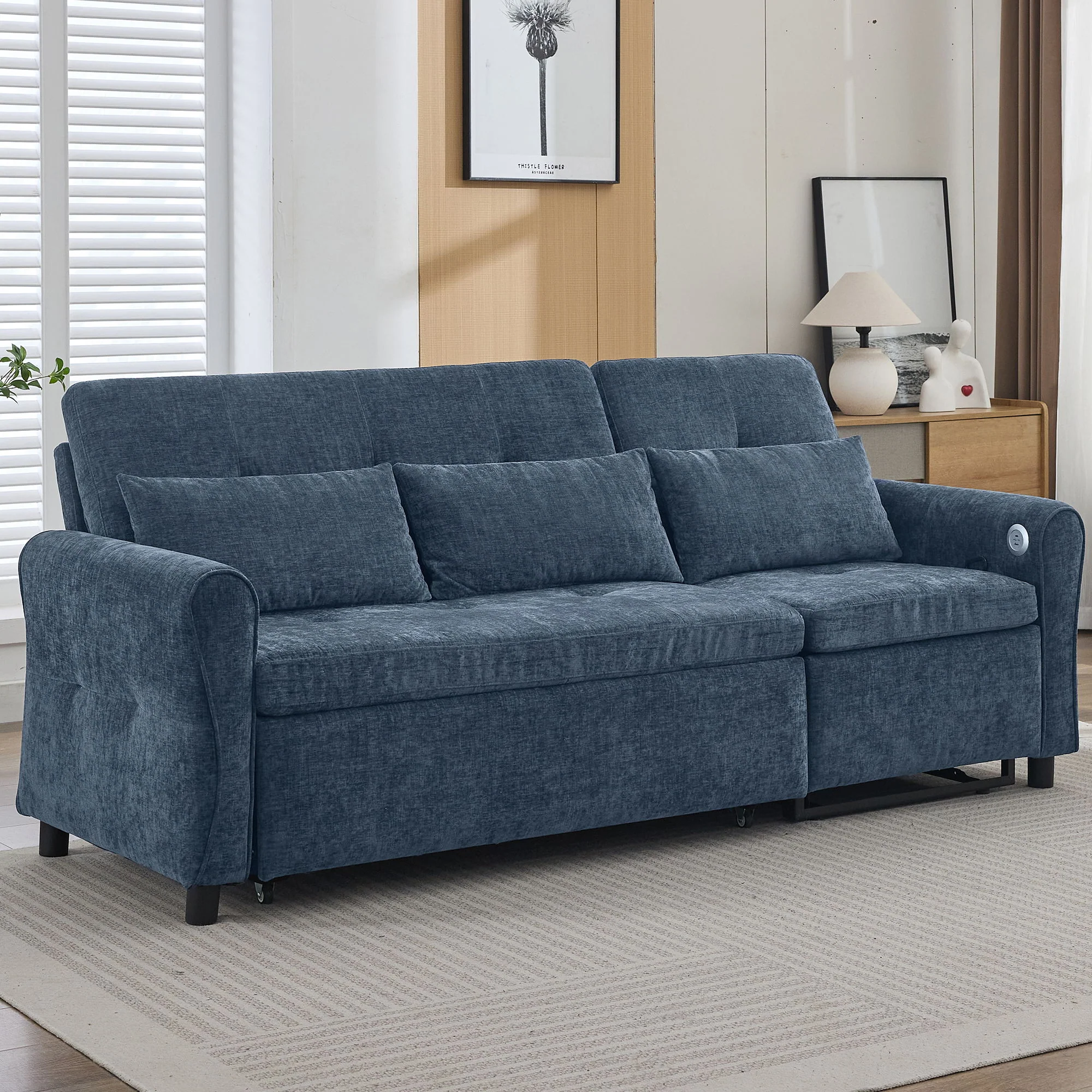 3 Seater Sofa Bed And Reversible Recliner - Image 21
