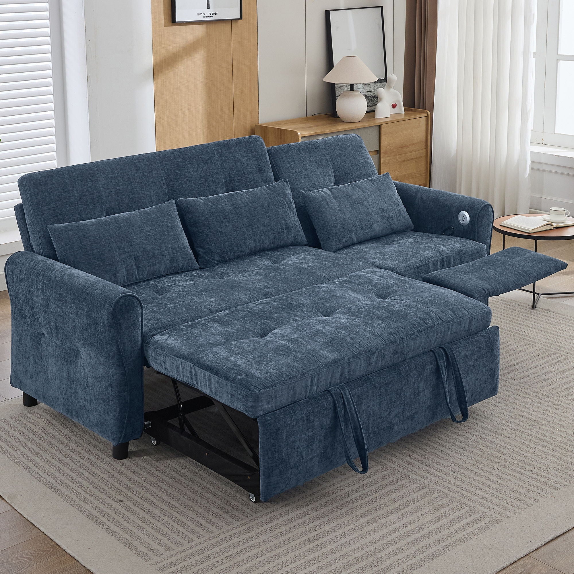 3 Seater Sofa Bed And Reversible Recliner - Image 30