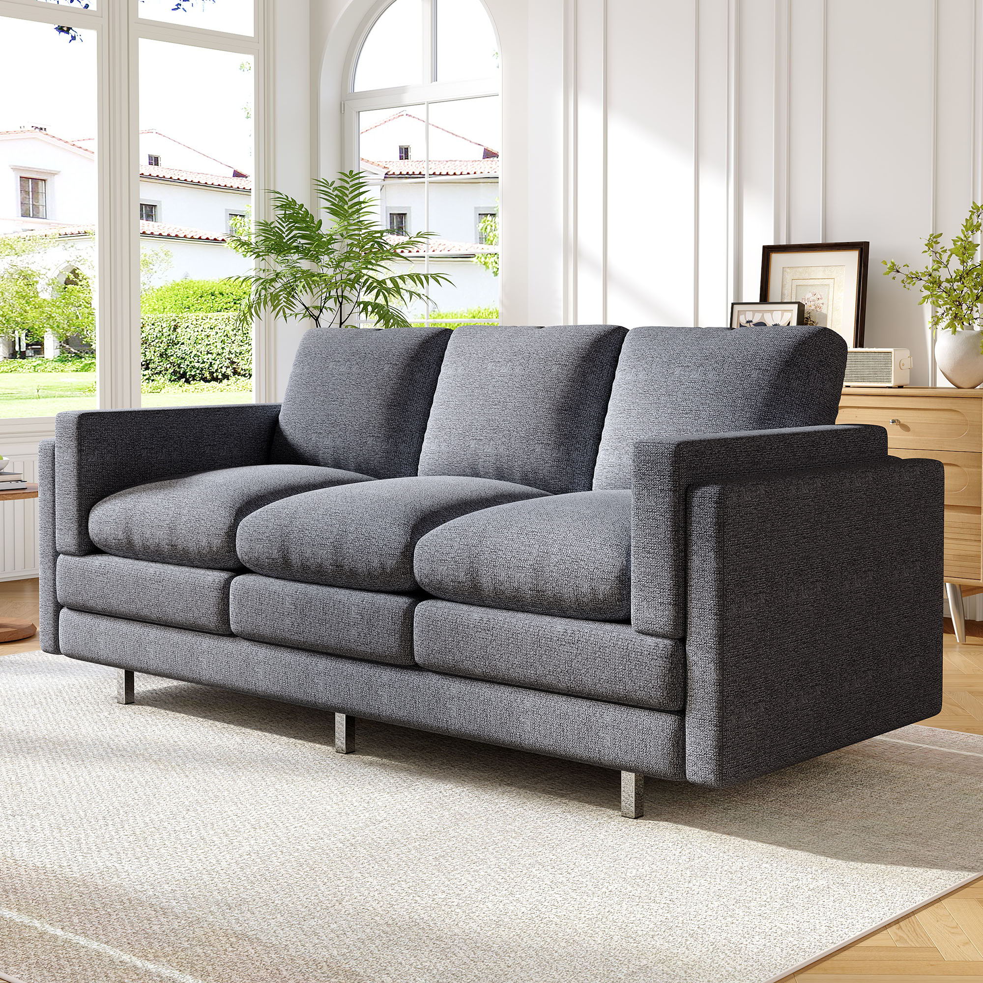 3 Seater Sofa With Dual Layer Seat Cushions - Image 14