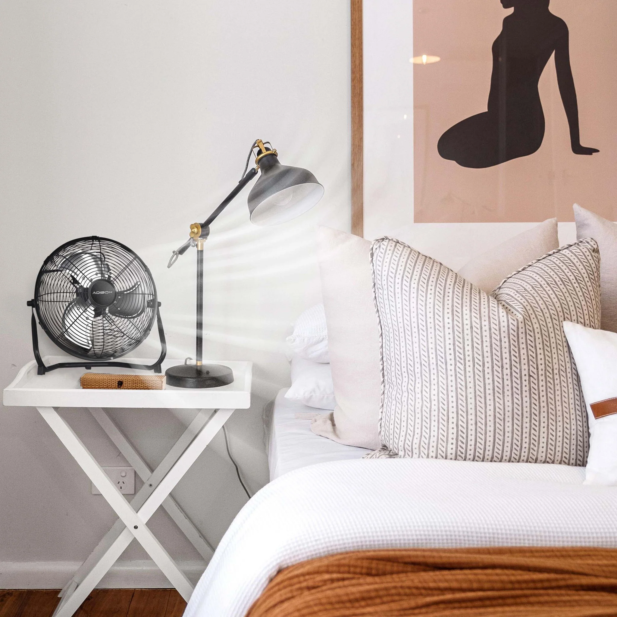 3 Speed High Velocity Industrial Heavy Duty Metal Floor Fan With Tilting Head For Outdoor / Indoor Use - Image 7