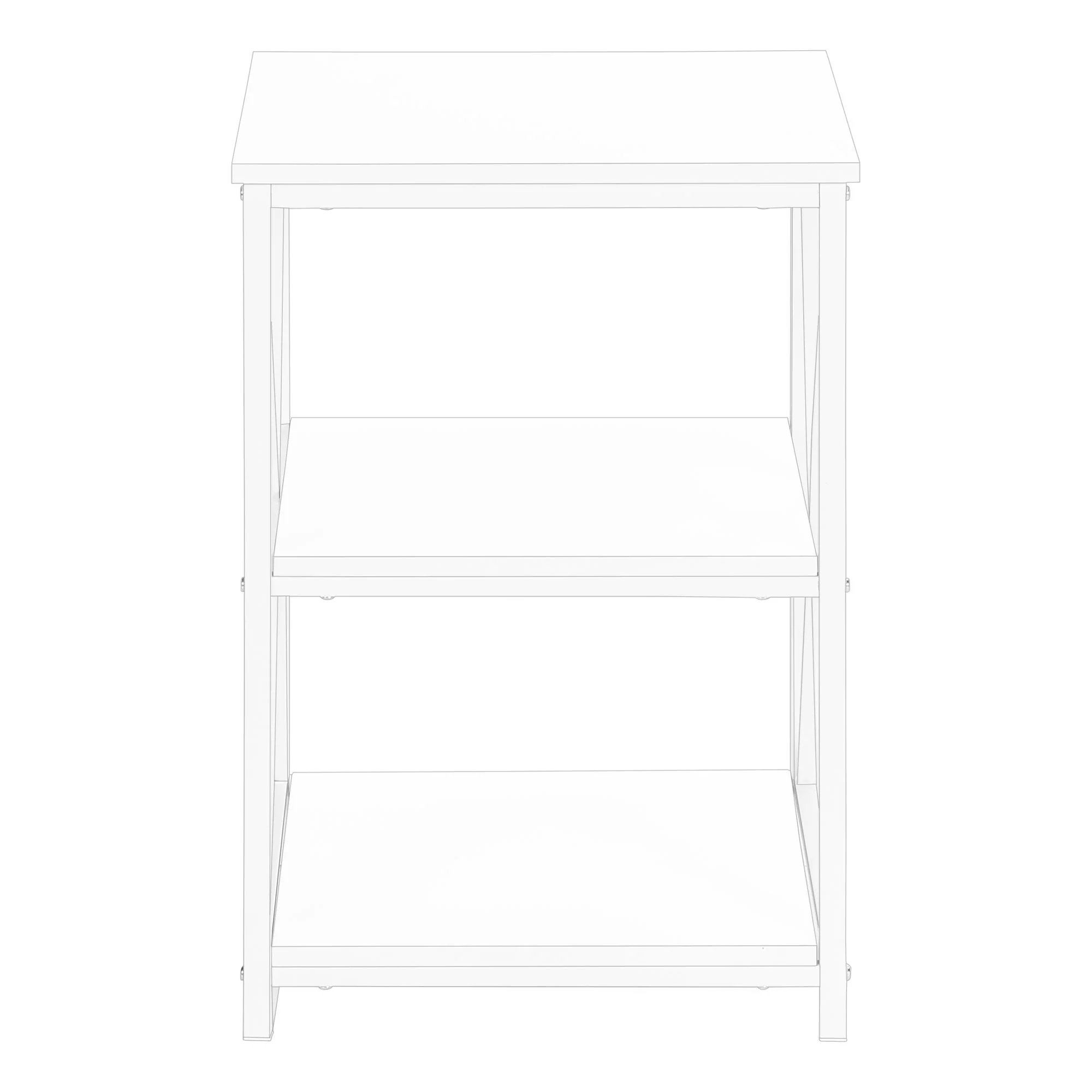 3 Tier Accent Table, Side Marble Look Contemporary & Modern - Image 5