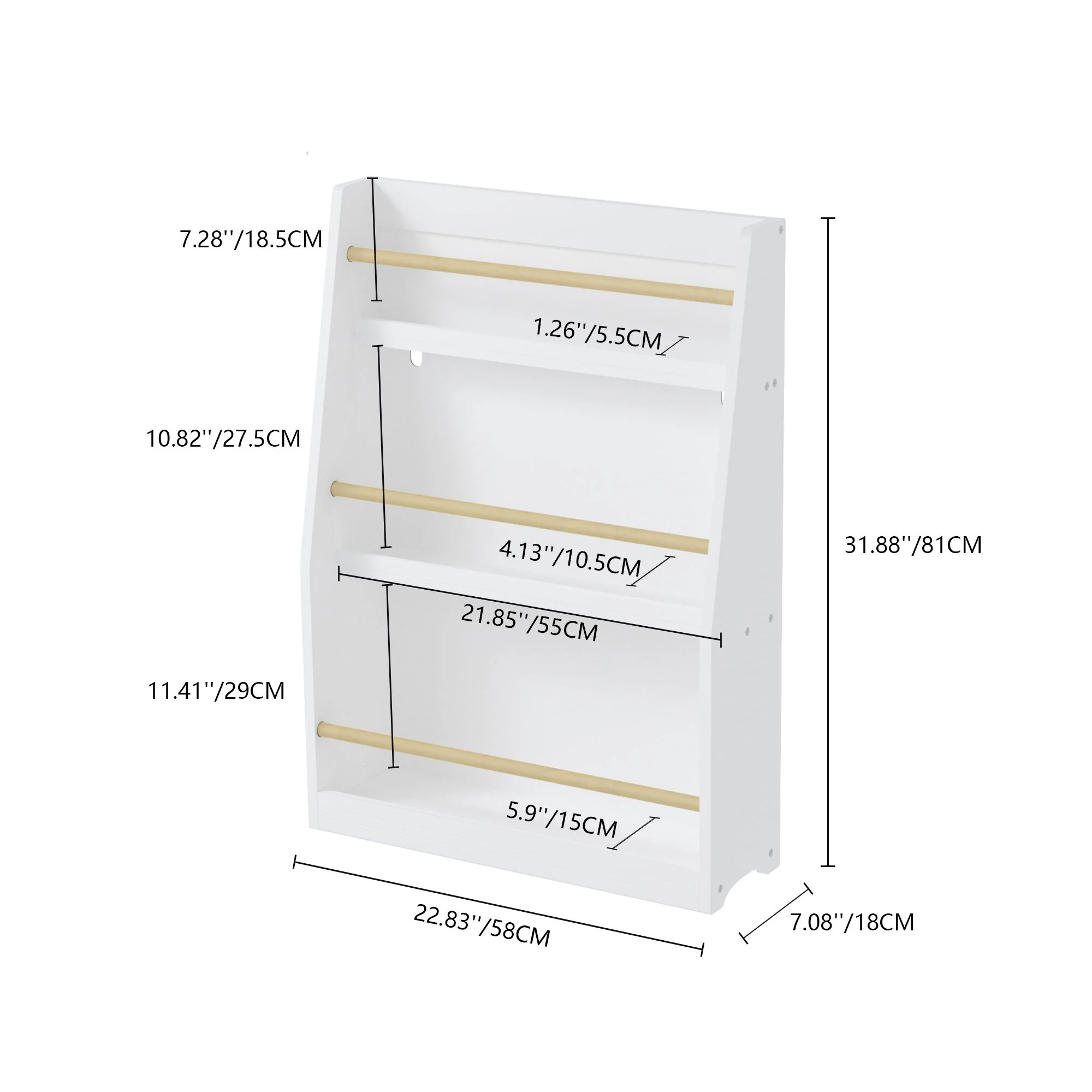 3 Tier Book Shelf, Compact Storage For Bedrooms - Image 41