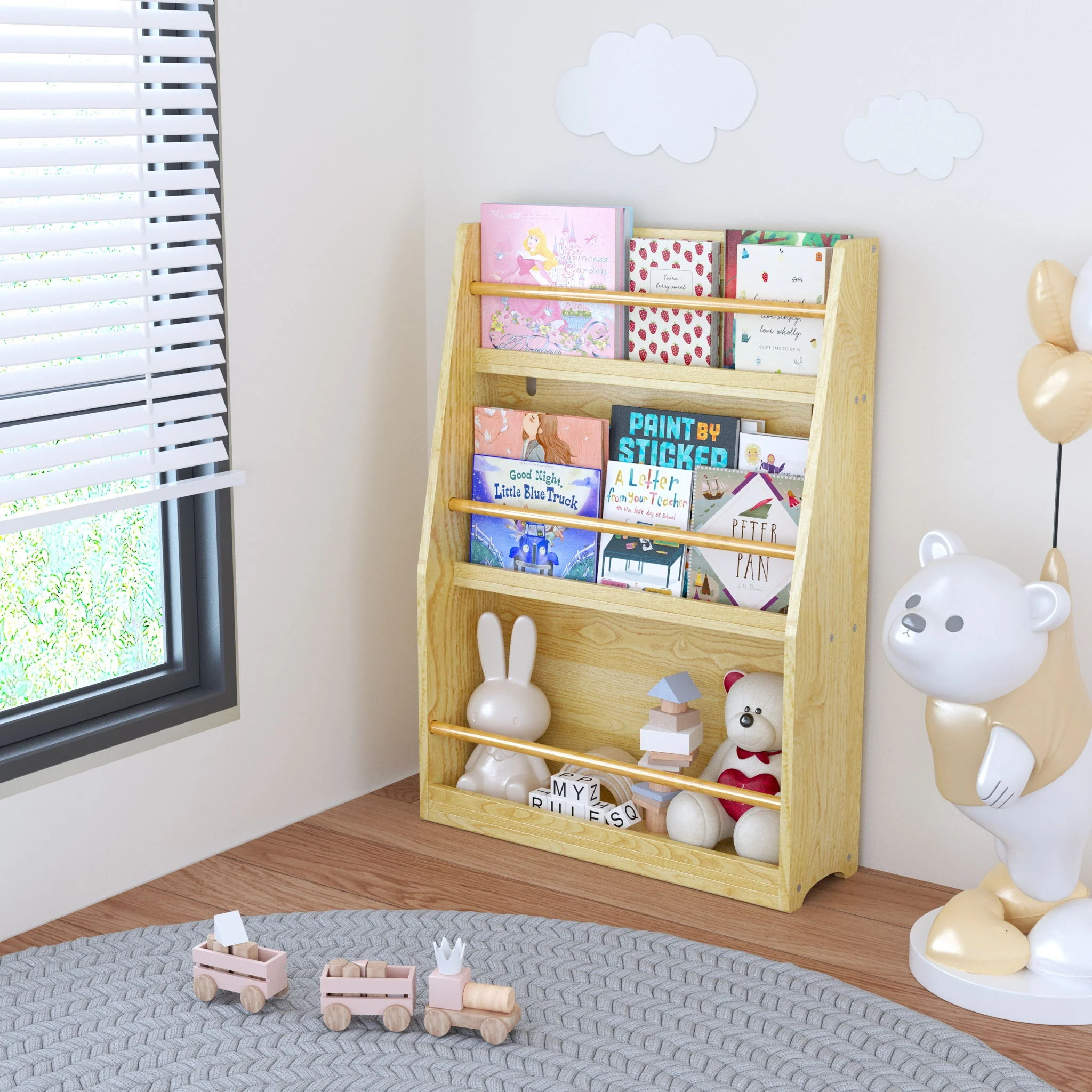 3 Tier Book Shelf, Compact Storage For Bedrooms - Image 44