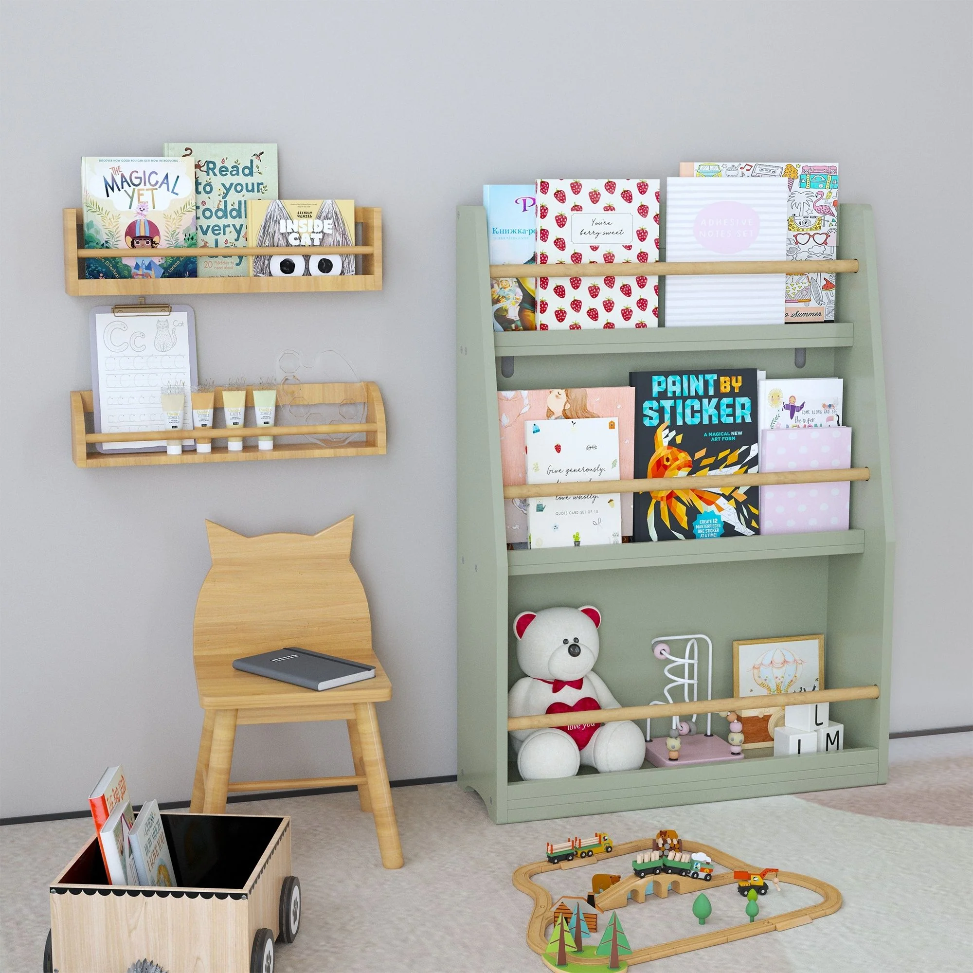 3 Tier Book Shelf, Compact Storage For Bedrooms - Image 45