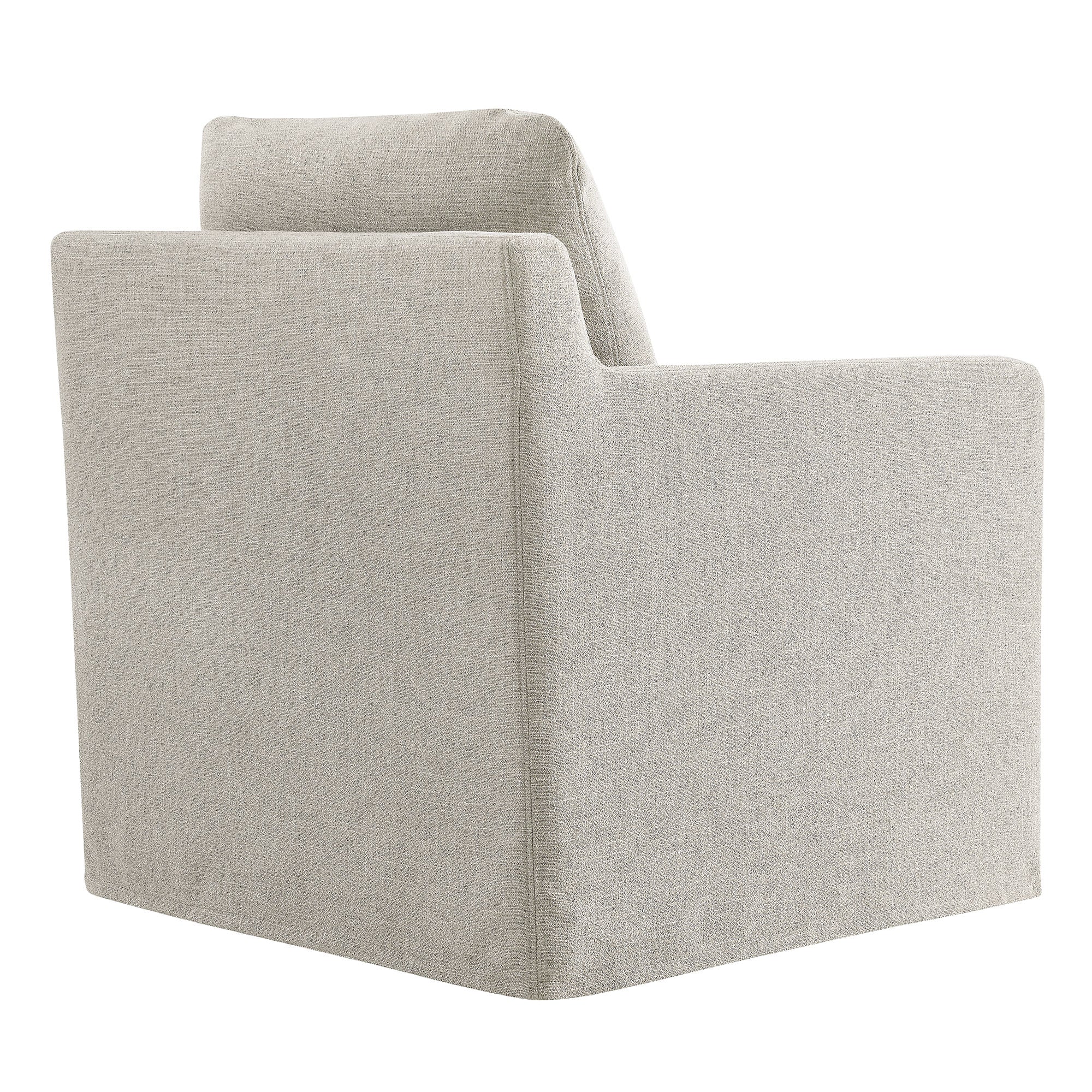 30 Inch Modern Fabric Slipcovered Swivel Armchair - Image 12