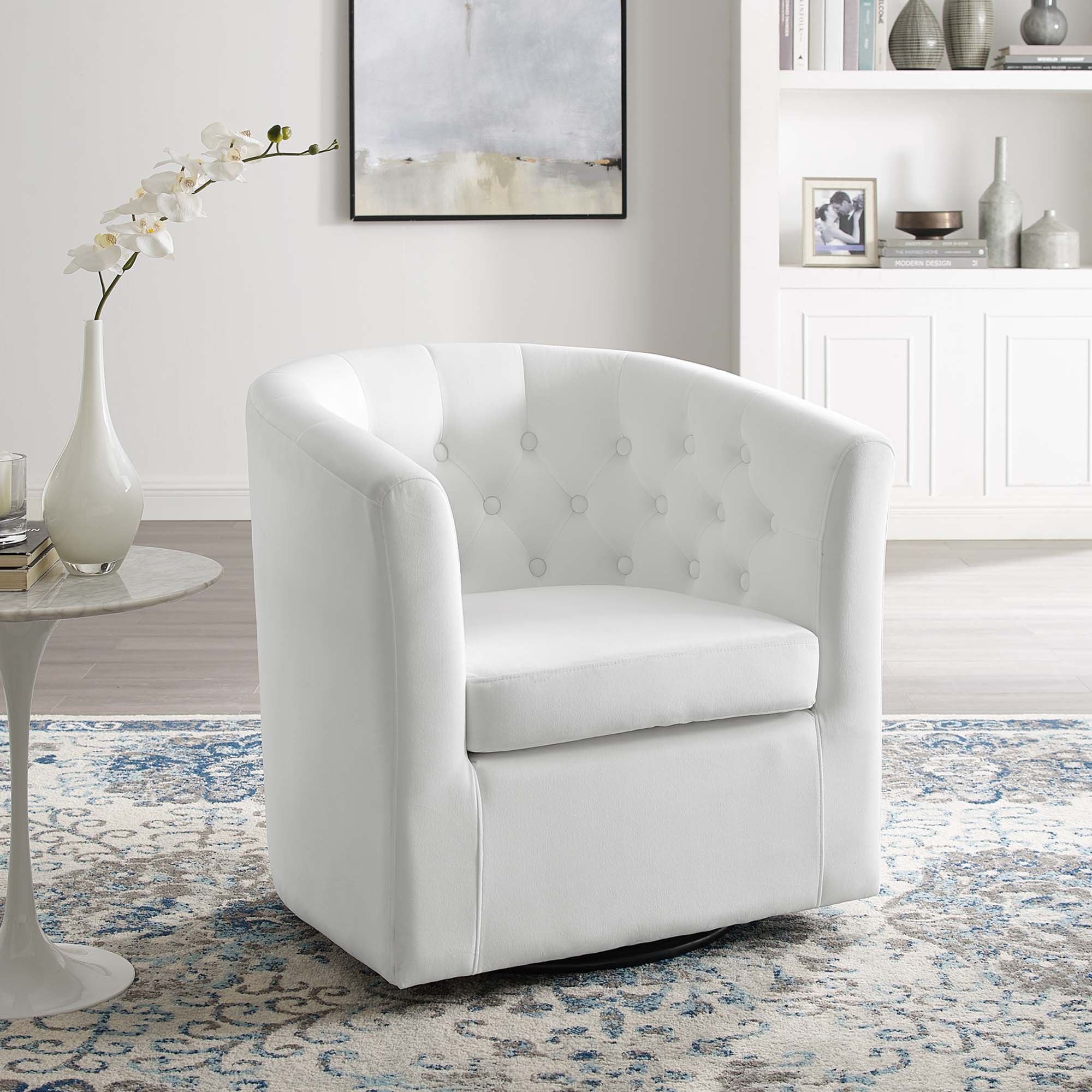 30 Inch Performance Velvet Swivel Armchair - Image 24
