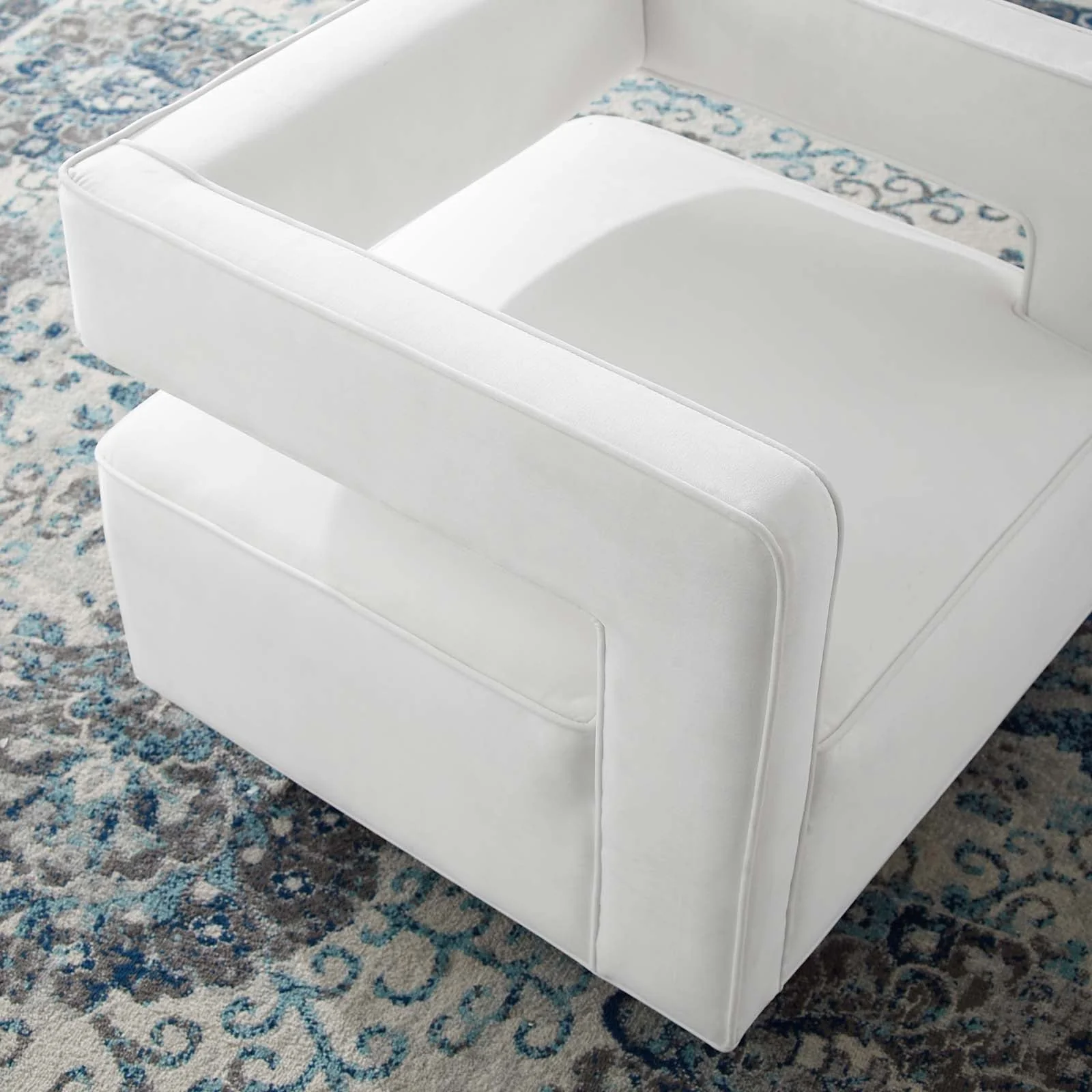 30 Inch Performance Velvet Swivel Armchair - Image 9
