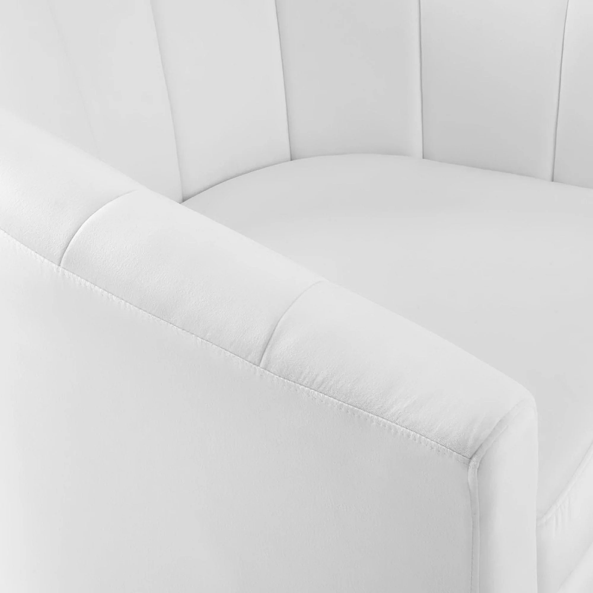 30 Inch Performance Velvet Swivel Barrel Armchair with Channel Tufting - Image 23