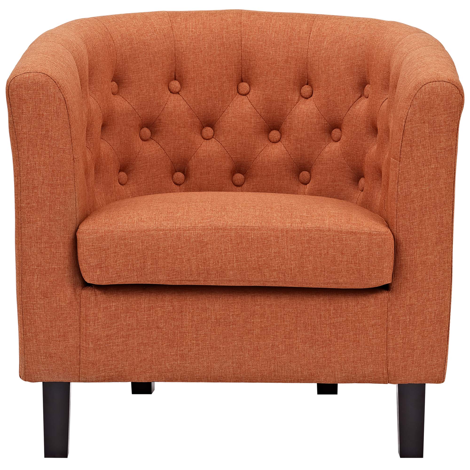 30 Inch Prospect Mid-Century Modern Chesterfield Fabric Accent Armchair - Image 5