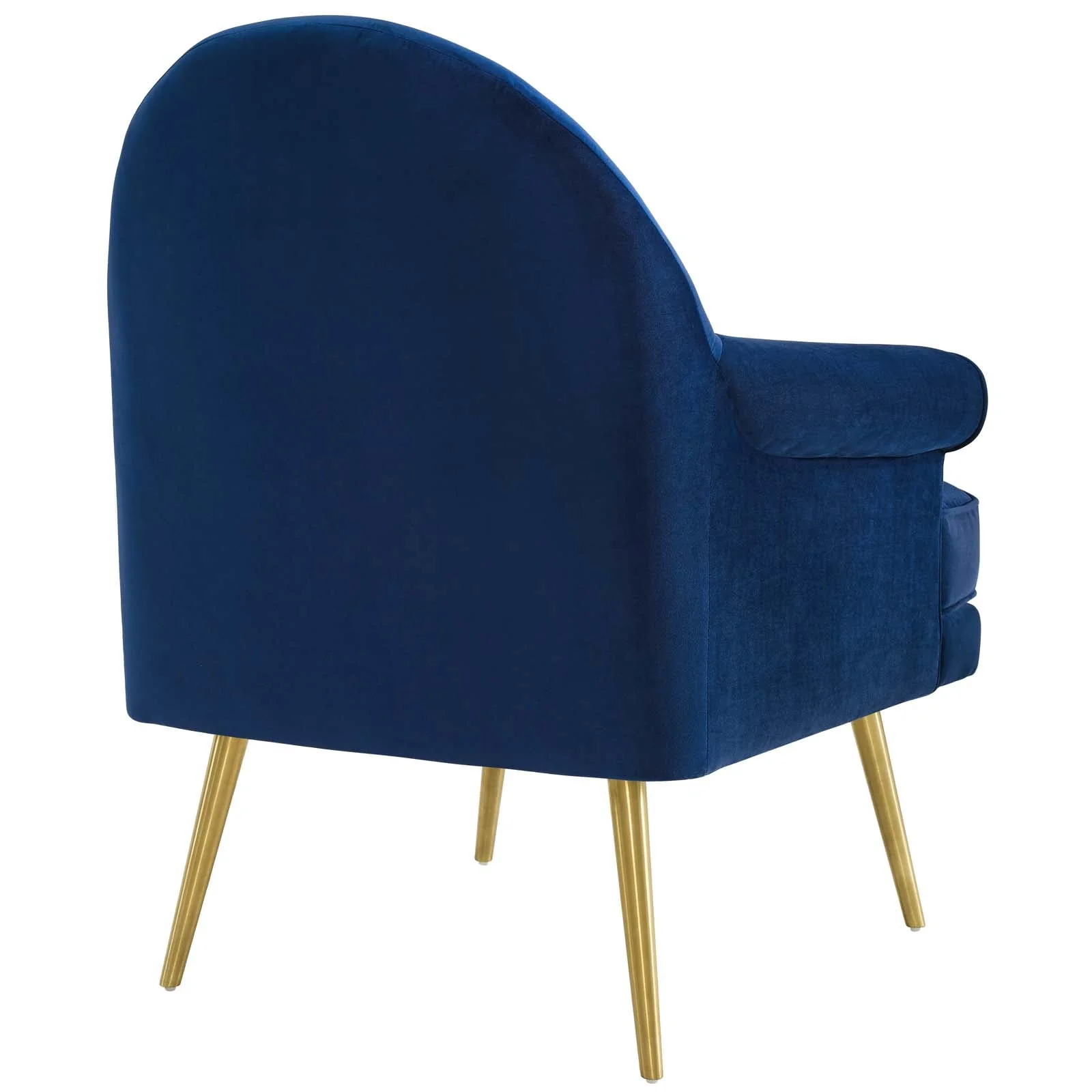 30 Inch Tufted Button Performance Velvet Armchair with Gold Stainless Steel Legs - Image 10