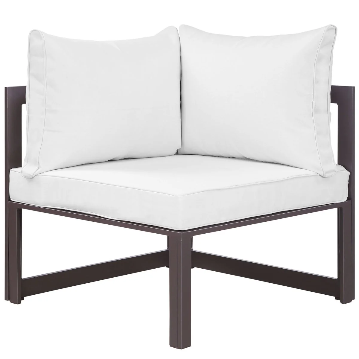 30" Modern Aluminum Outdoor Corner Chair for Patio, Deck and Garden Seating - Image 7