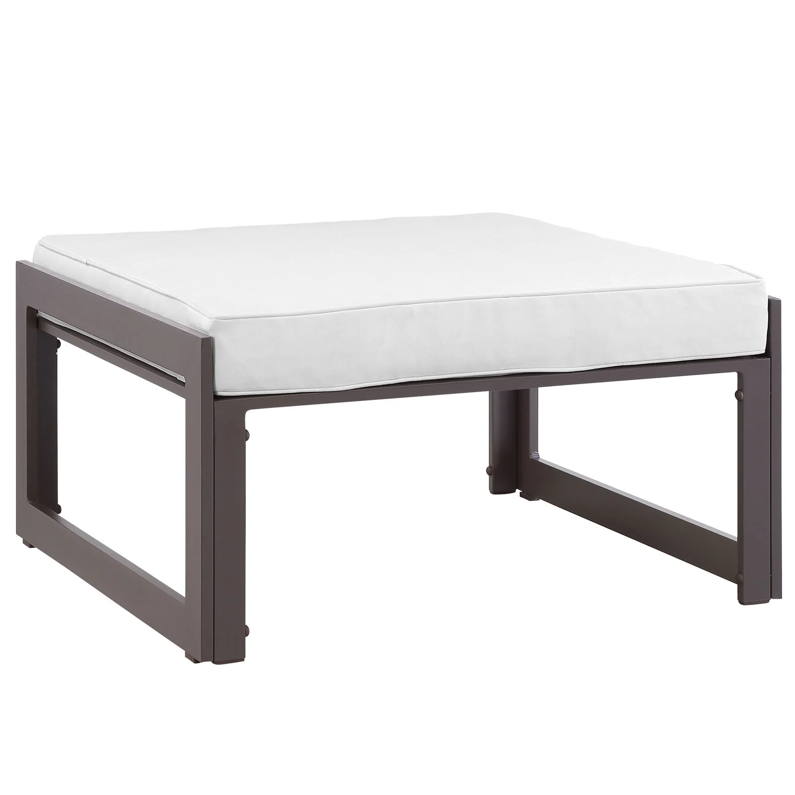 30" Outdoor Patio Ottoman - Weather-Resistant Footstool for Outdoor Seating