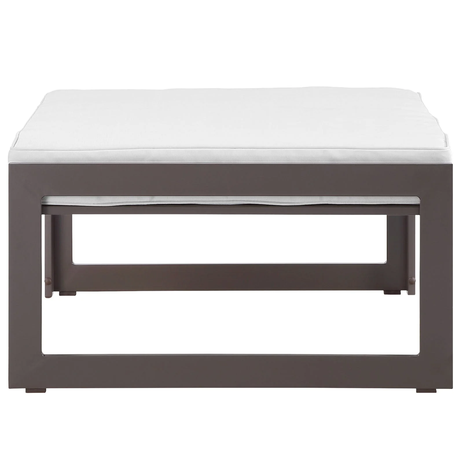30" Outdoor Patio Ottoman - Weather-Resistant Footstool for Outdoor Seating - Image 3