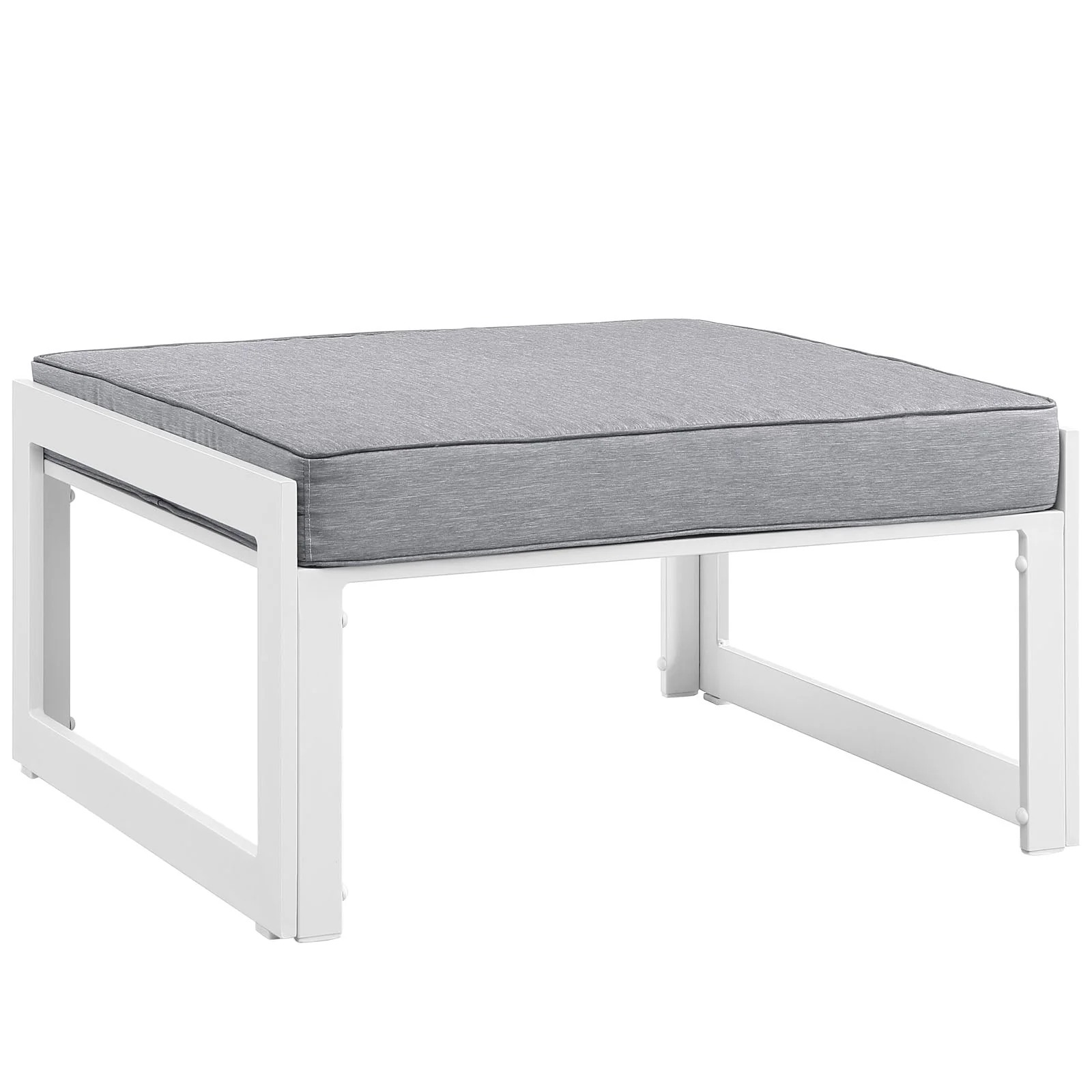 30" Outdoor Patio Ottoman - Weather-Resistant Footstool for Outdoor Seating - Image 4
