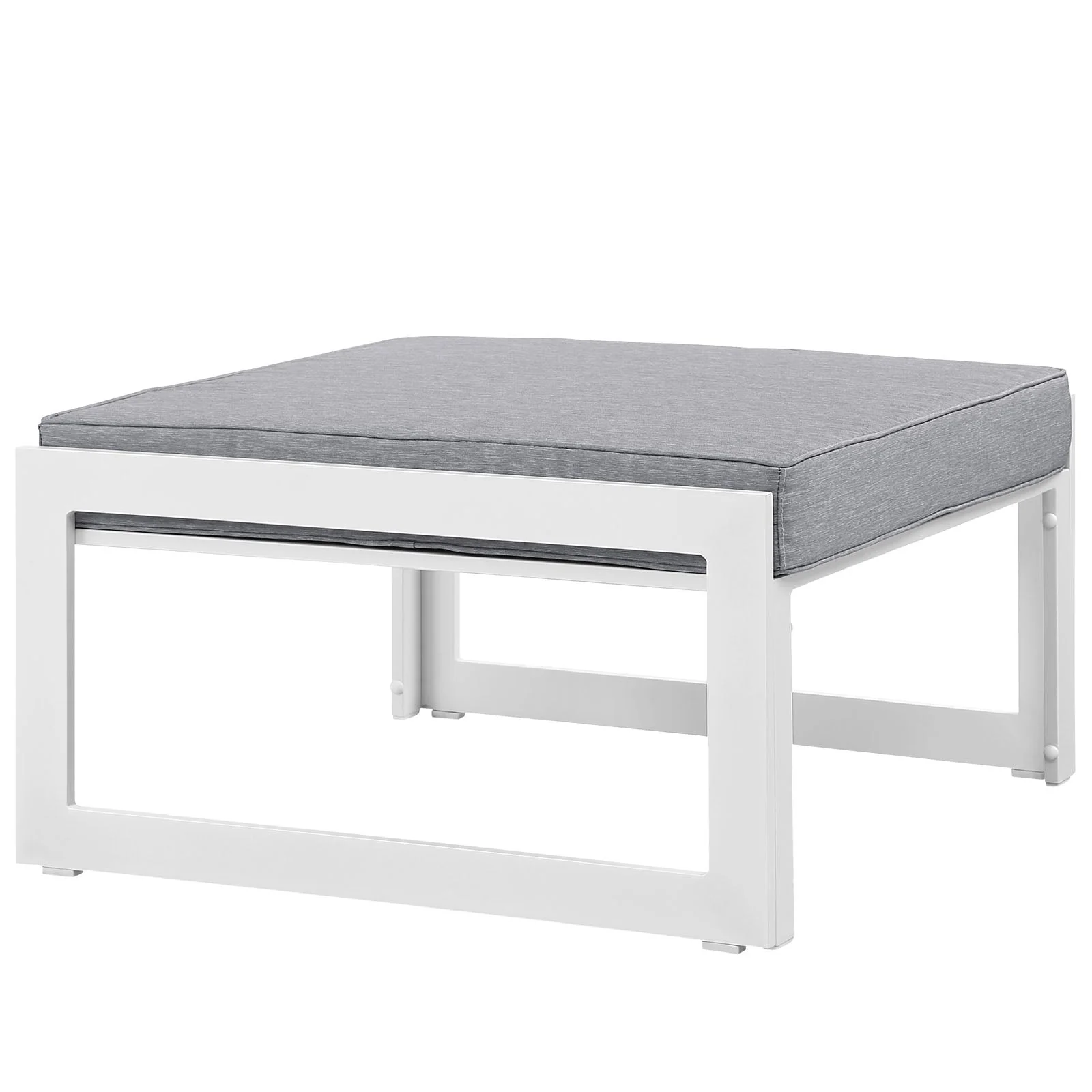 30" Outdoor Patio Ottoman - Weather-Resistant Footstool for Outdoor Seating - Image 5
