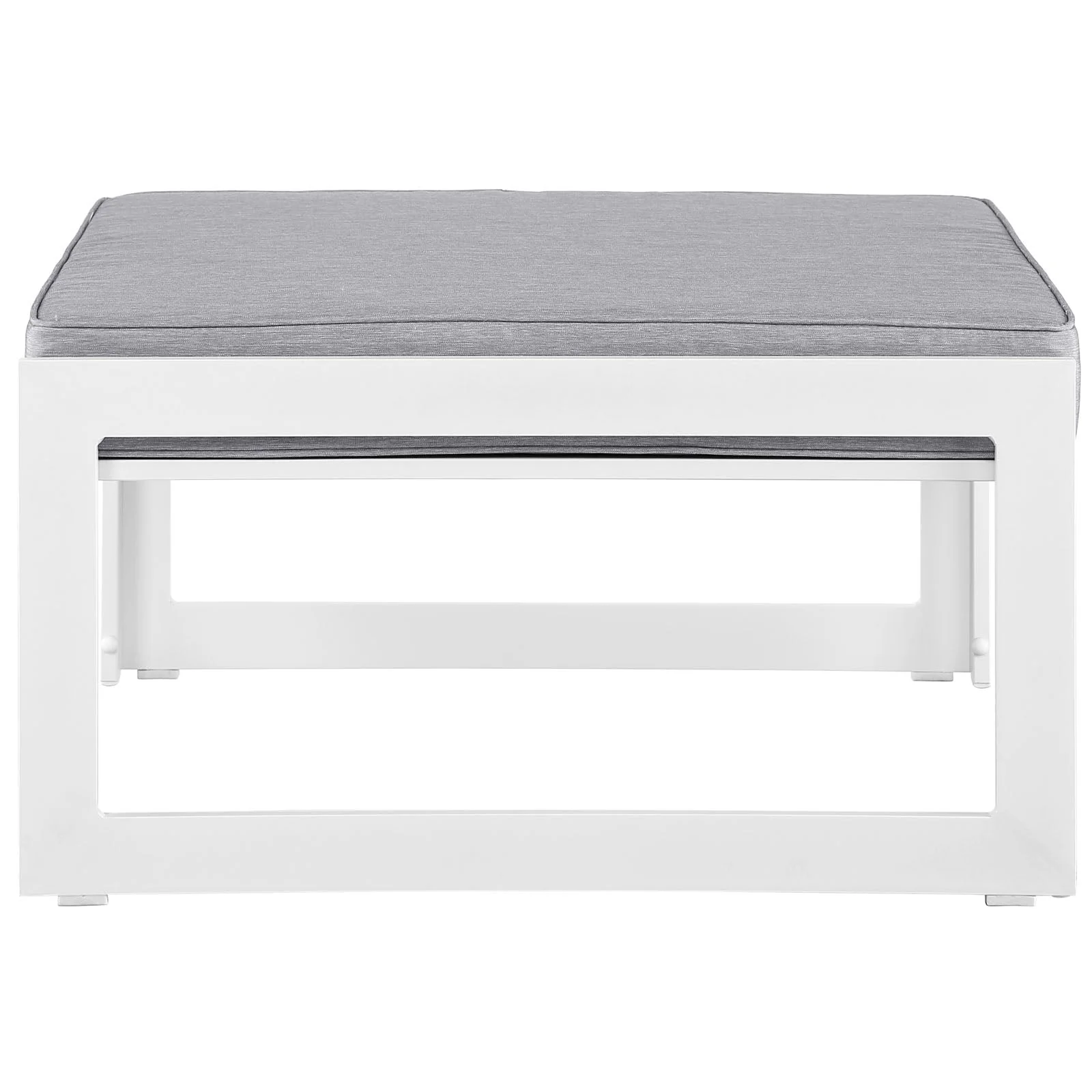 30" Outdoor Patio Ottoman - Weather-Resistant Footstool for Outdoor Seating - Image 6