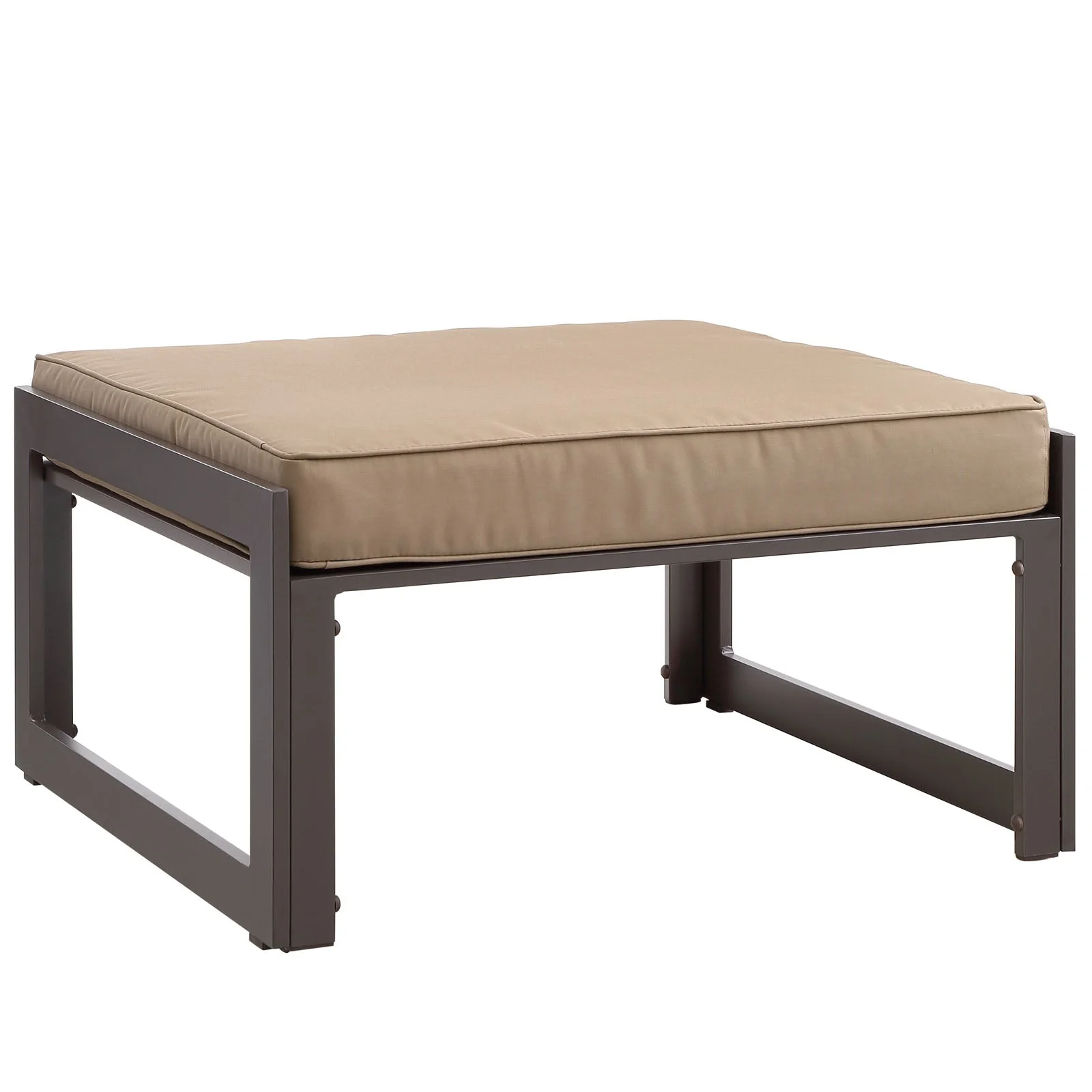 30" Outdoor Patio Ottoman - Weather-Resistant Footstool for Outdoor Seating - Image 7