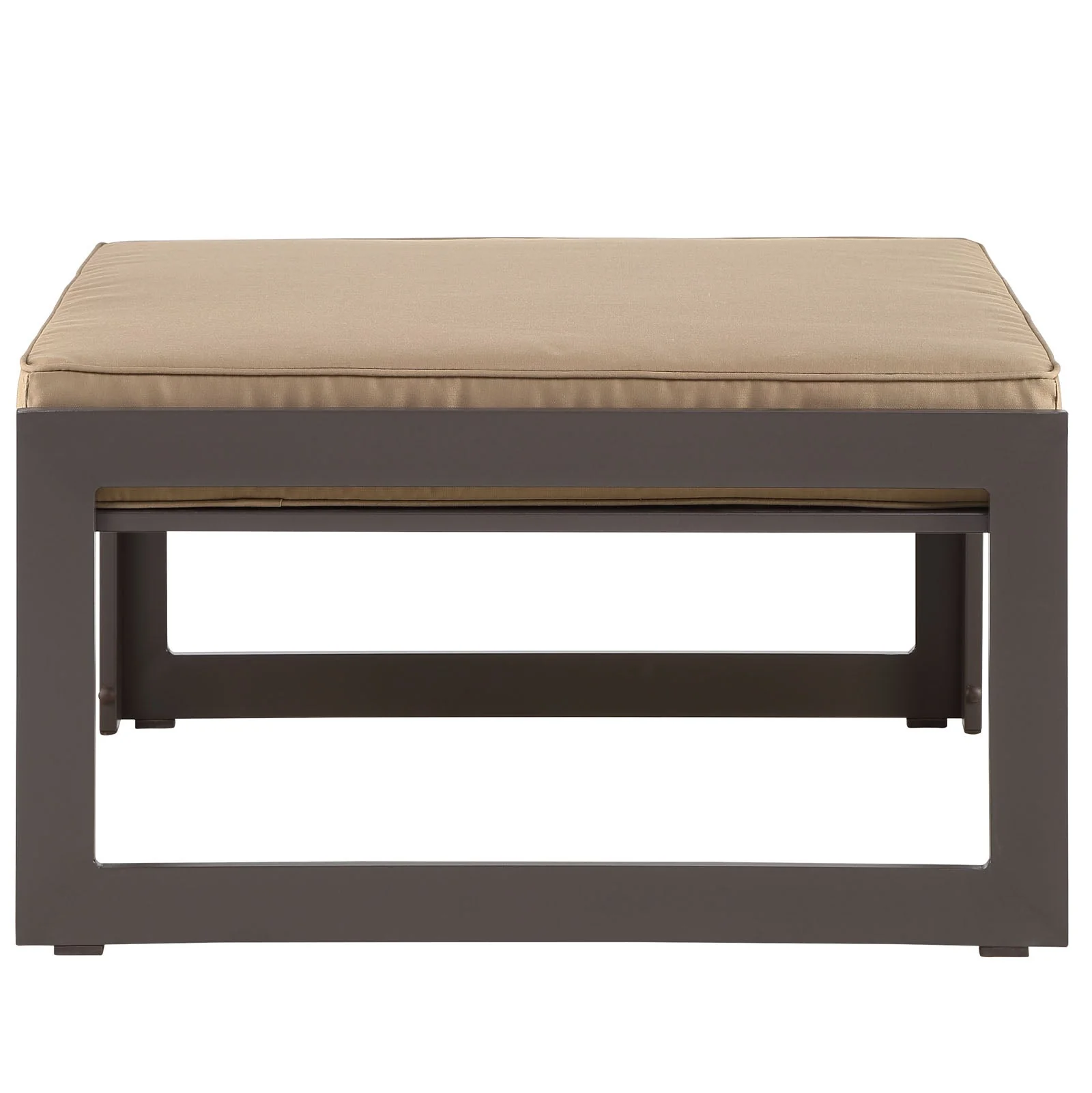 30" Outdoor Patio Ottoman - Weather-Resistant Footstool for Outdoor Seating - Image 9