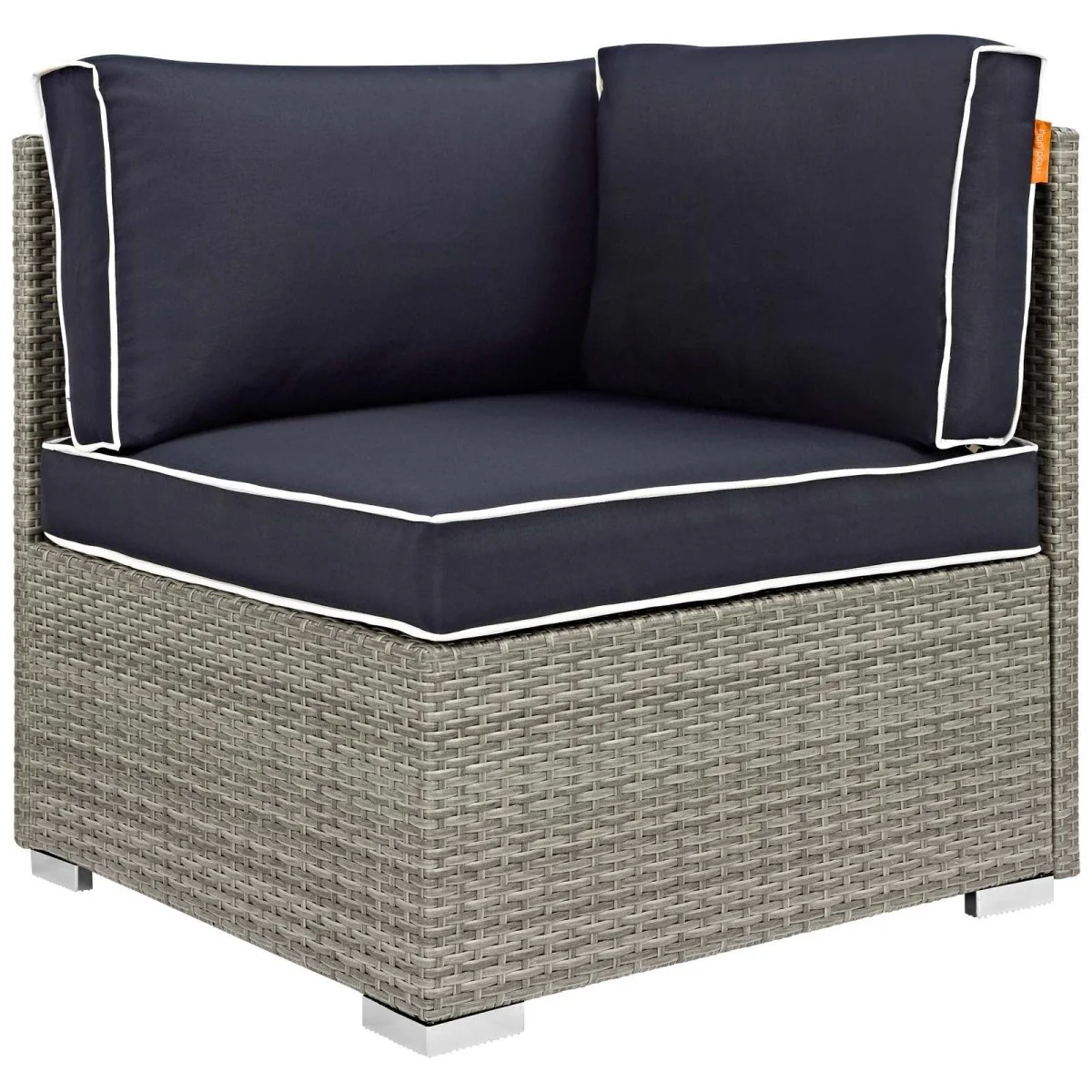 30" Wicker Rattan Outdoor Corner Chair for Patio, Porch and Garden Seating - Image 7