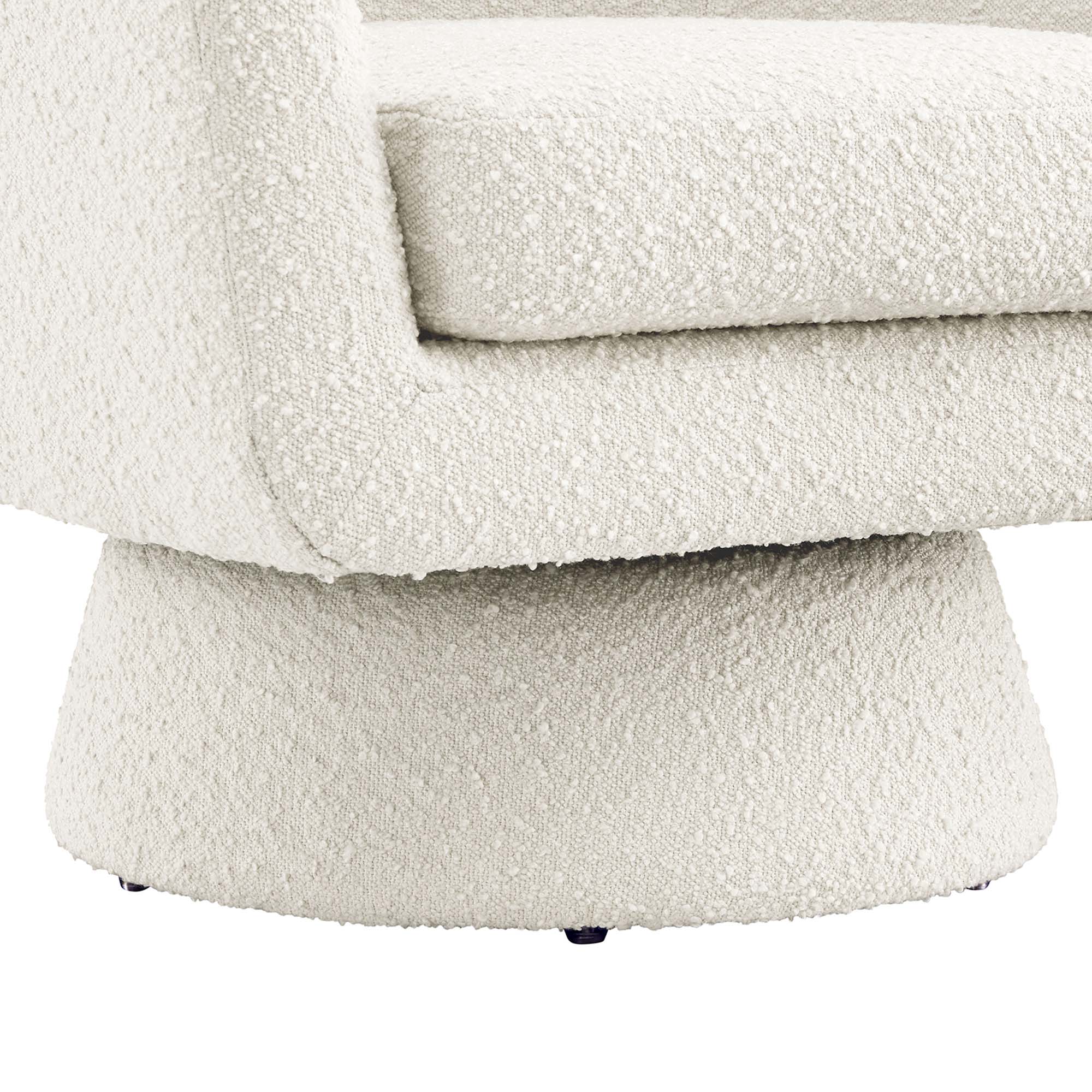 31 Inch Boucle Fabric Swivel Chair - Image 6
