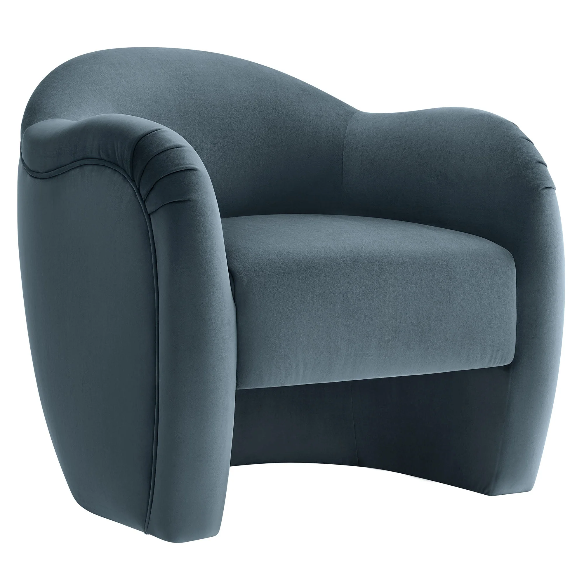 31 Inch Performance Velvet Pleated Barrel Accent Chair - Image 15