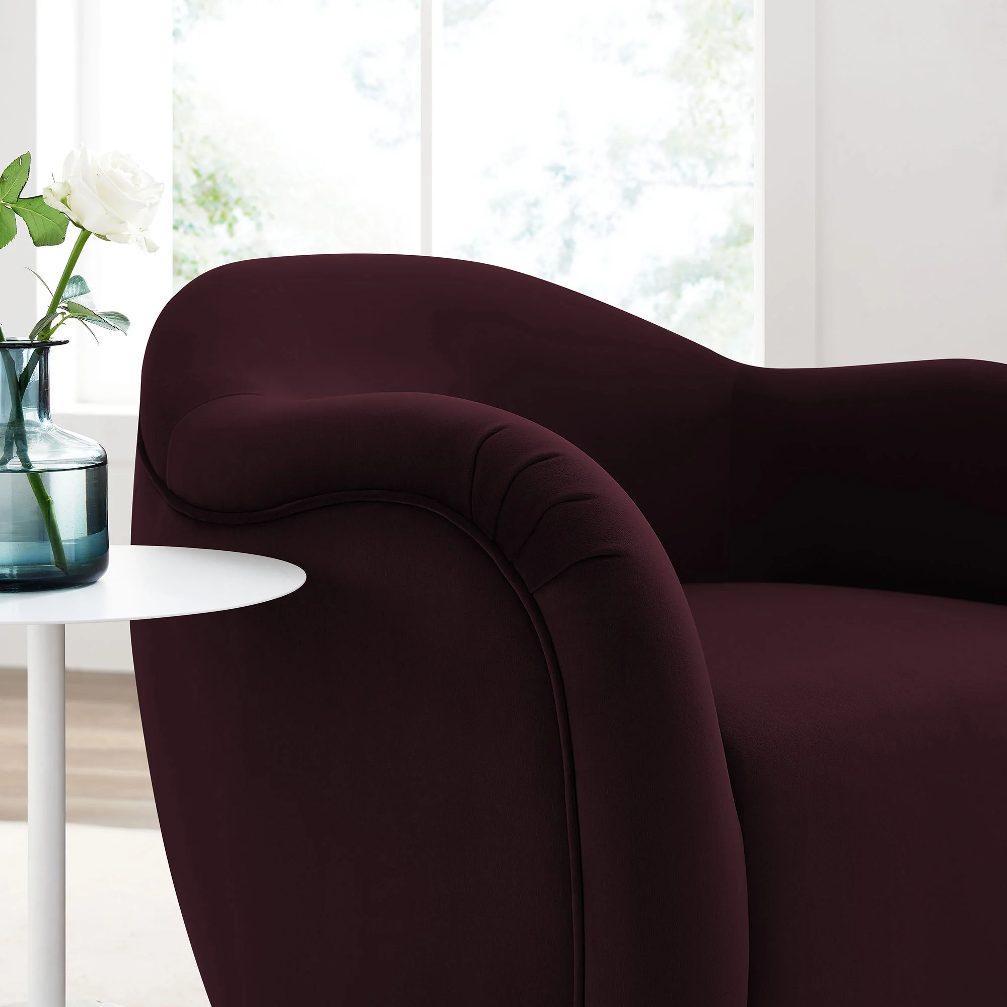 31 Inch Performance Velvet Swivel Armchair - Image 25