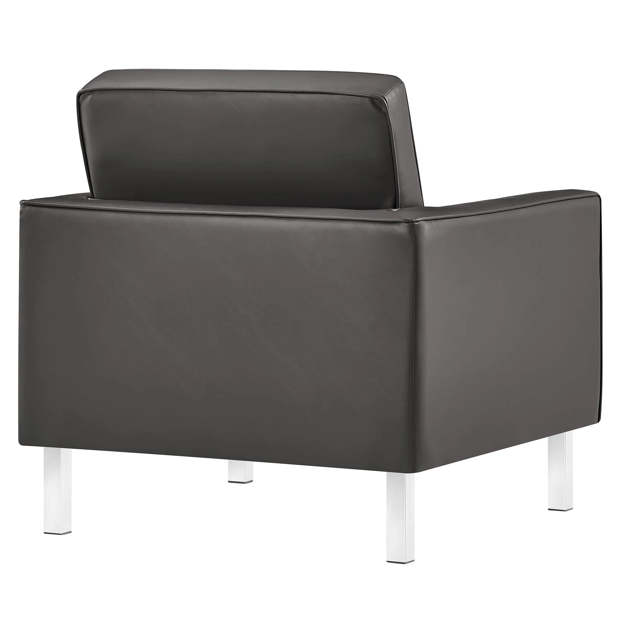 31 Inch Tufted Vegan Leather Sled Base Armchair - Image 19