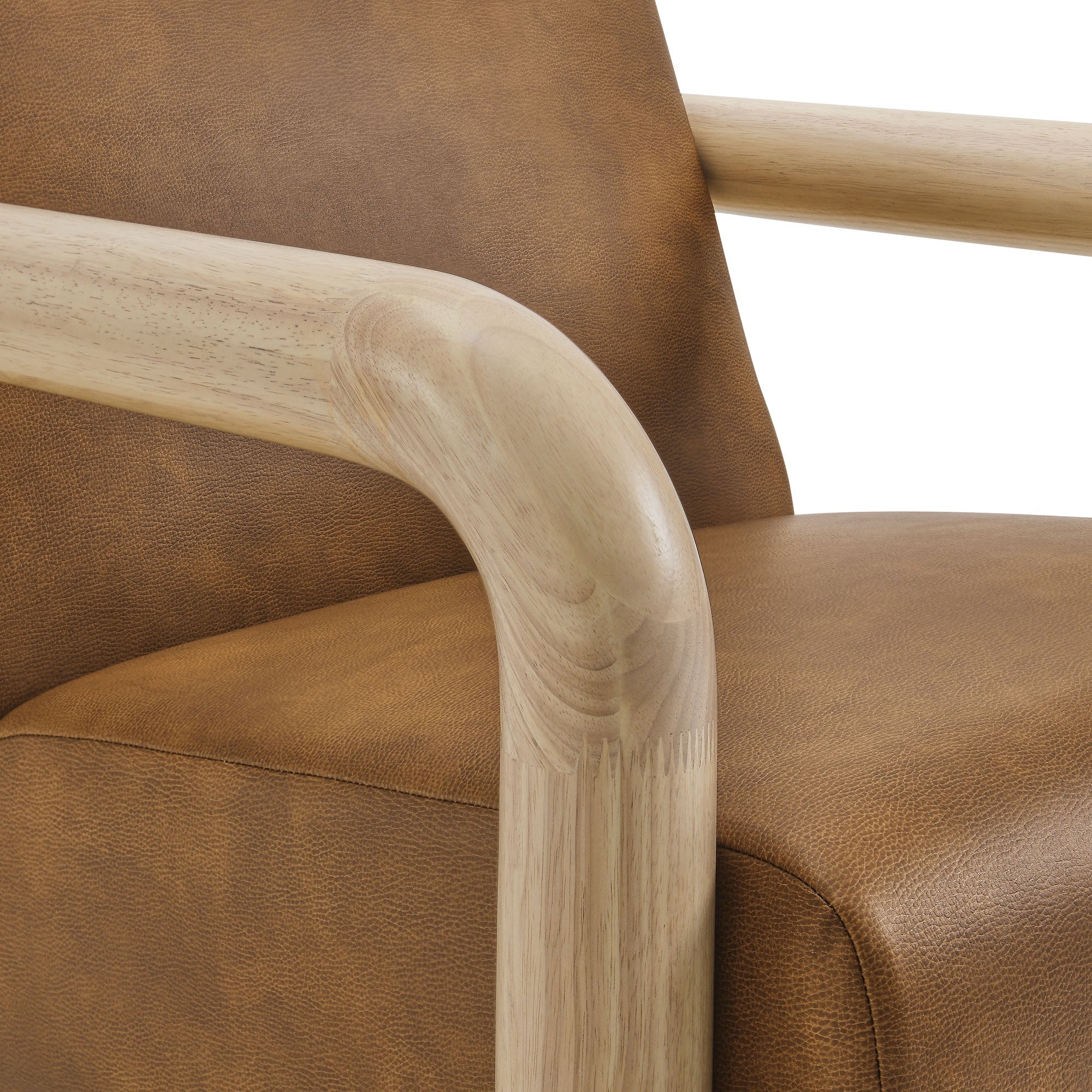 31 Inch Vegan Leather Accent Chair - Image 6