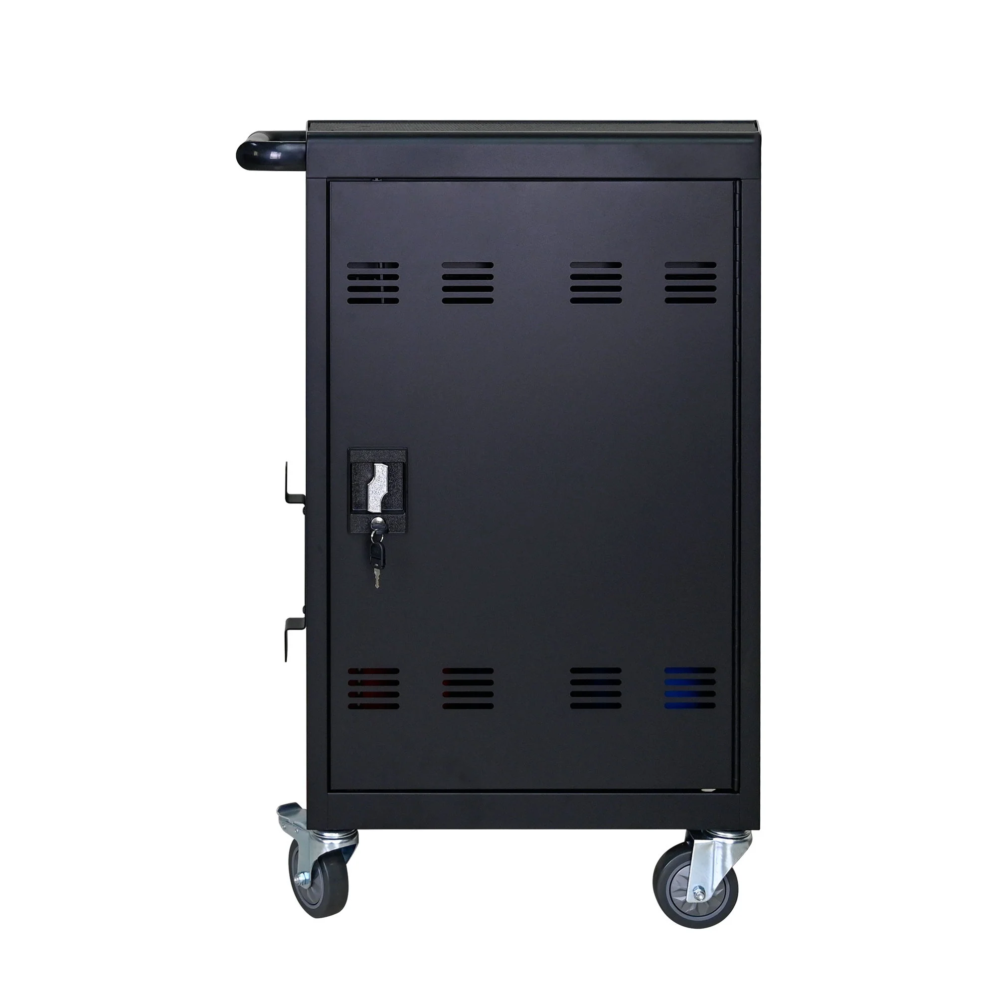32 Bit Device Charging Trolley For Tablets And Laptops With Cable Management, Removable Doors - Matte Black - Image 5