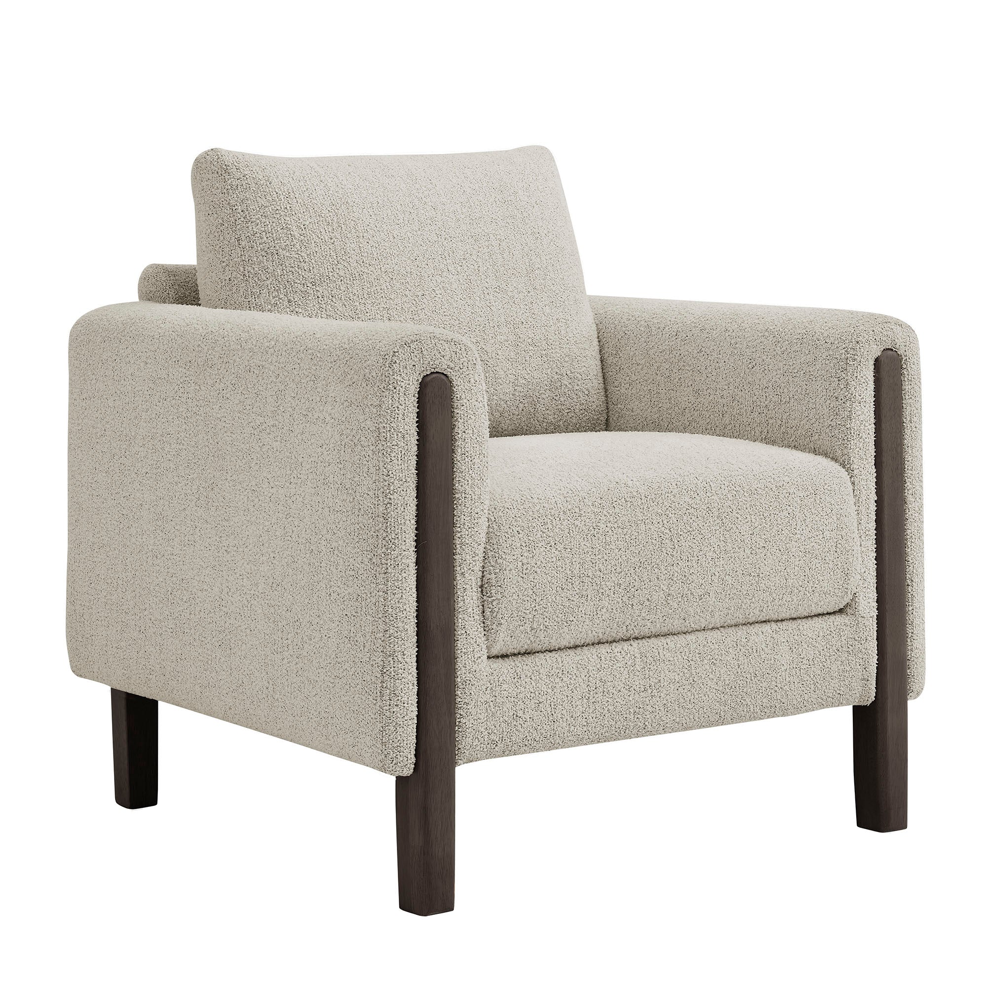 32 Inch Boucle Fabric Accent Armchair