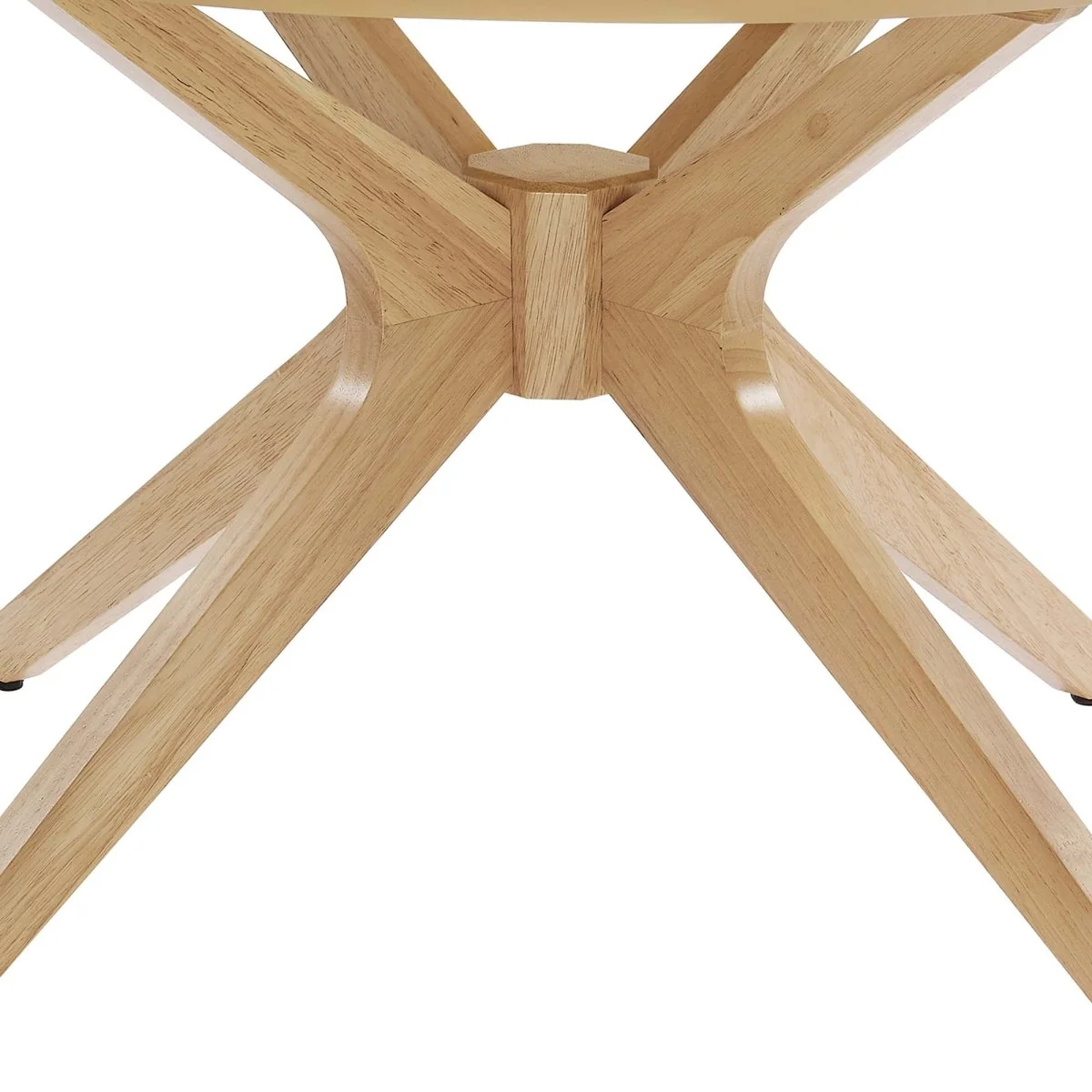 32 Inch Mid-Century Round Wood Coffee Table - Image 5