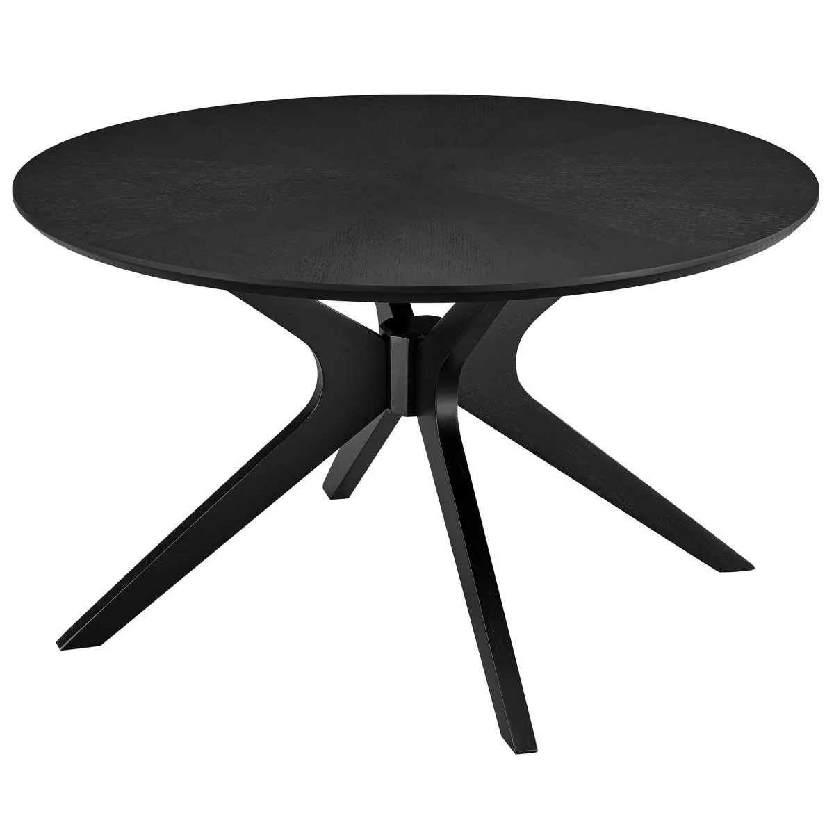32 Inch Mid-Century Round Wood Coffee Table - Image 7