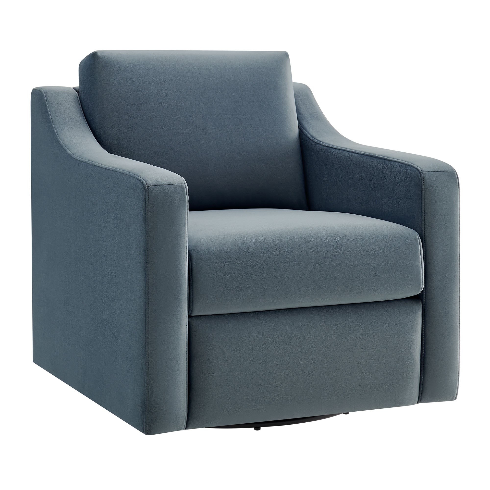 32 Inch Performance Velvet Swivel Armchair - Image 15
