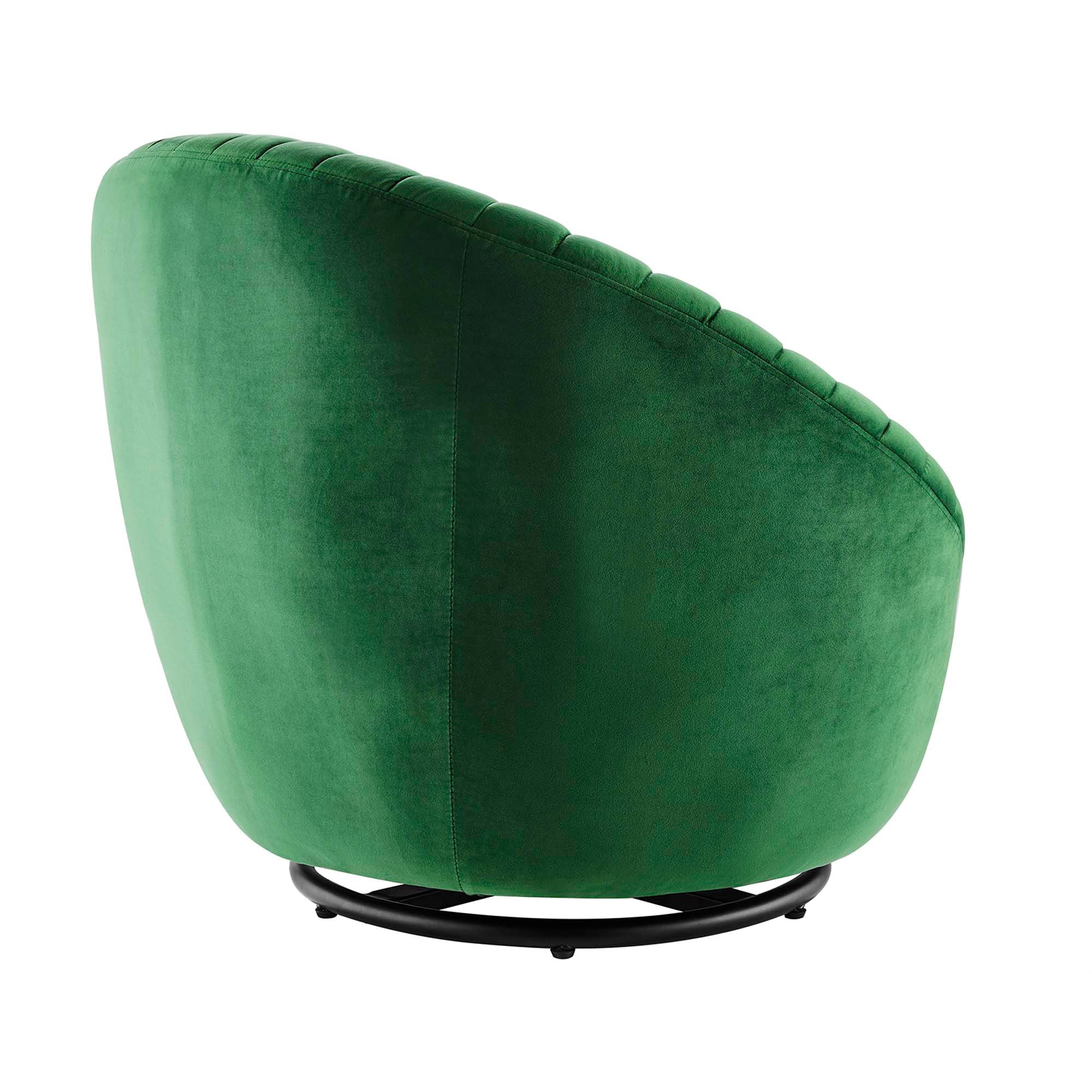 32 Inch Performance Velvet Swivel Chair - Image 3