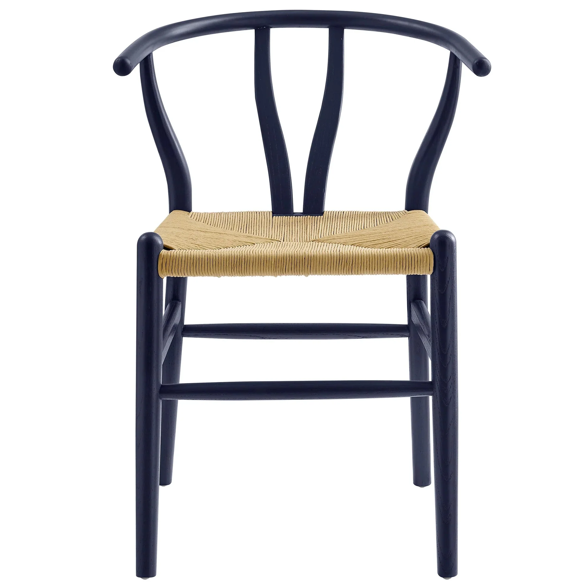 32 Inch Wood Dining Accent Chair with Woven Rope Seat - Image 11