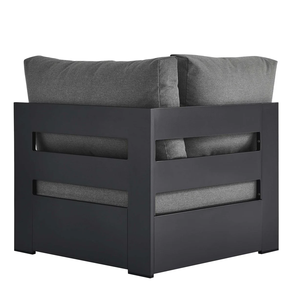 32" Modern Powder-Coated Aluminum Outdoor Modular Corner Chair for Patio and Deck - Image 6