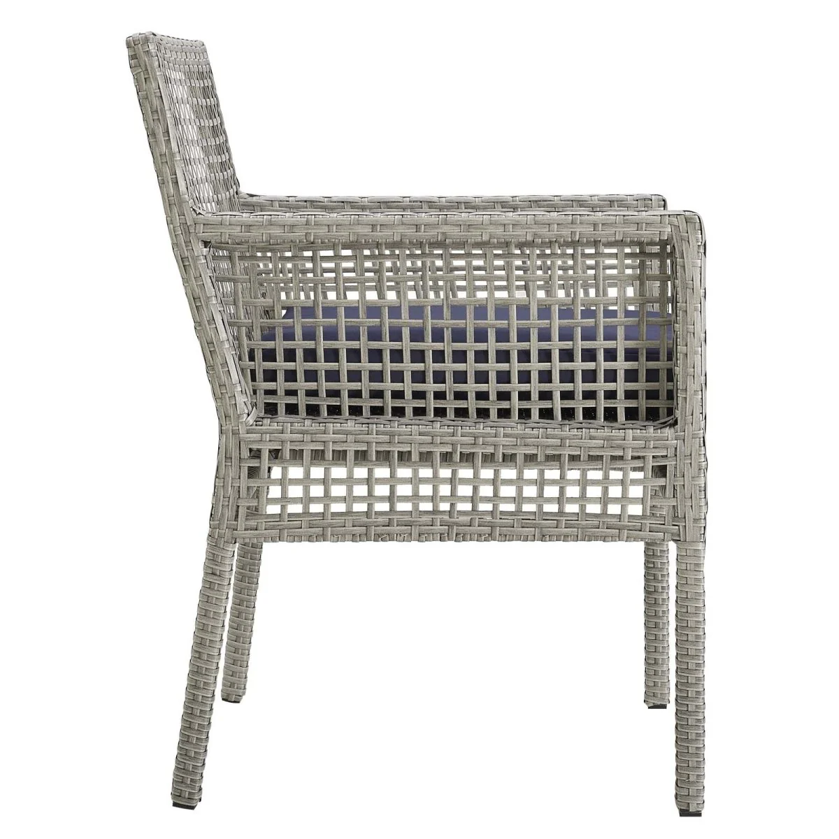 33.5" Wicker Rattan Outdoor Dining Armchair Set of 2 — Comfortable Patio Seating for Entertaining - Image 4