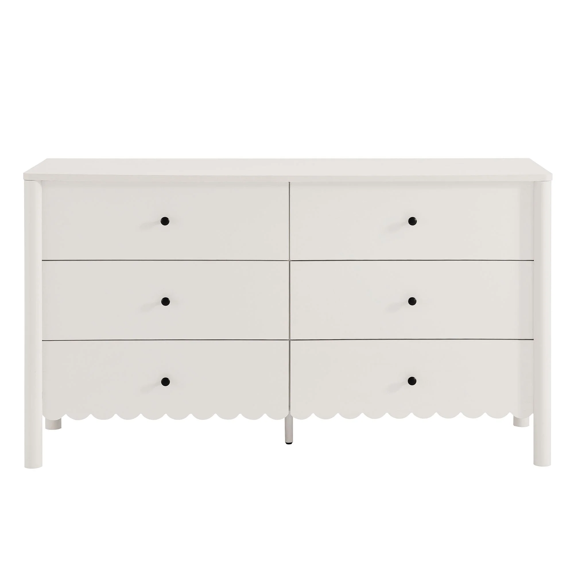 33" Scalloped 6-Drawer Bedroom Dresser - Image 28