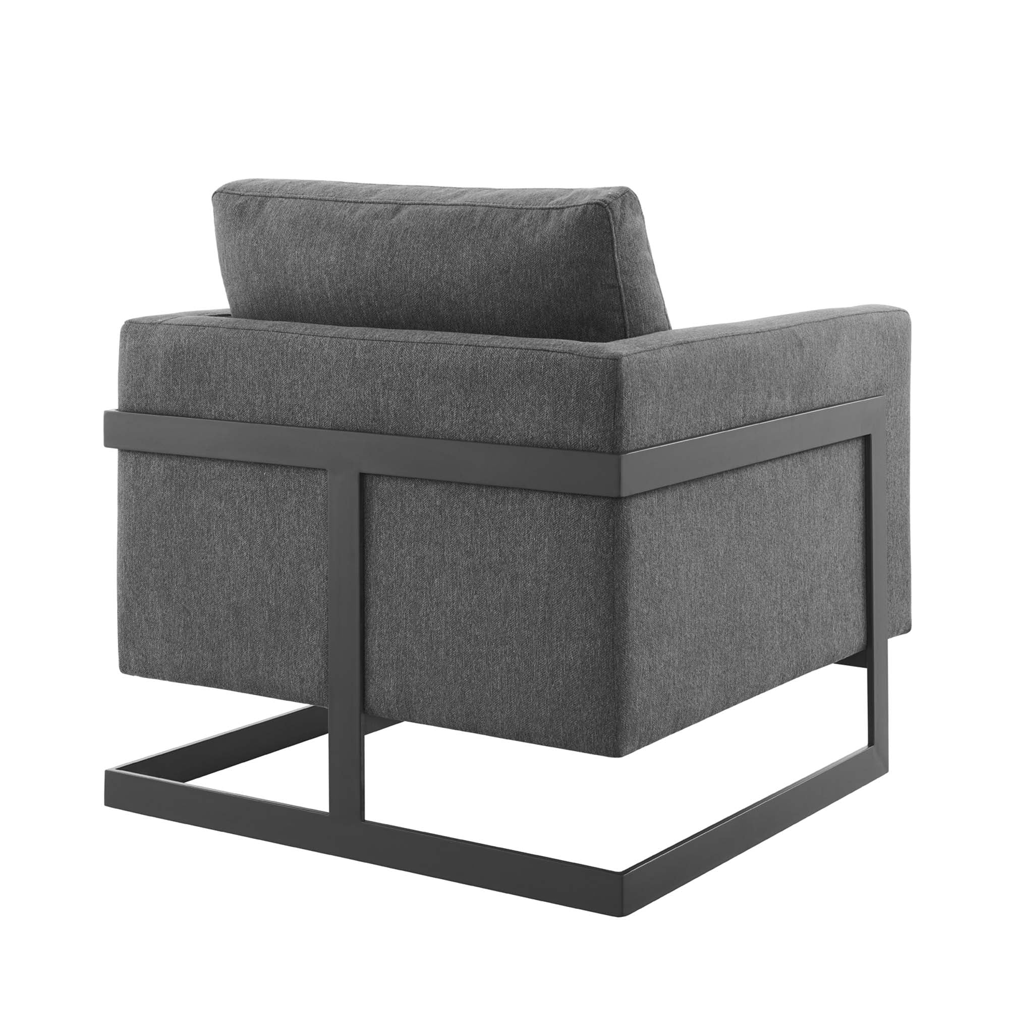 34 Inch Fabric Upholstered Sled Base Accent Chair - Image 10