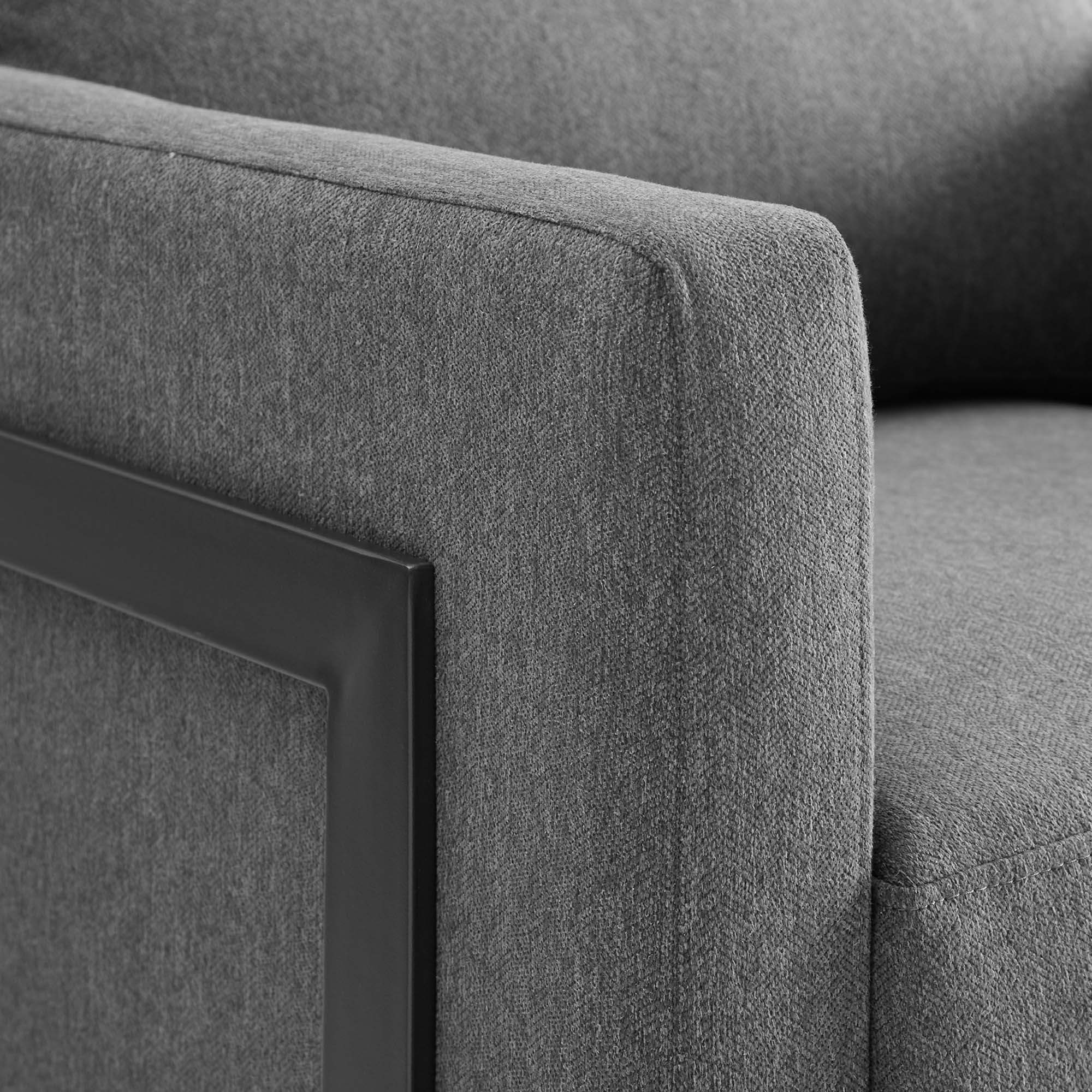 34 Inch Fabric Upholstered Sled Base Accent Chair - Image 11