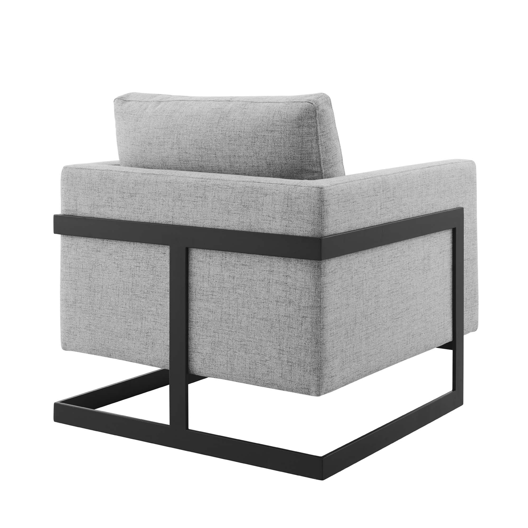 34 Inch Fabric Upholstered Sled Base Accent Chair - Image 16