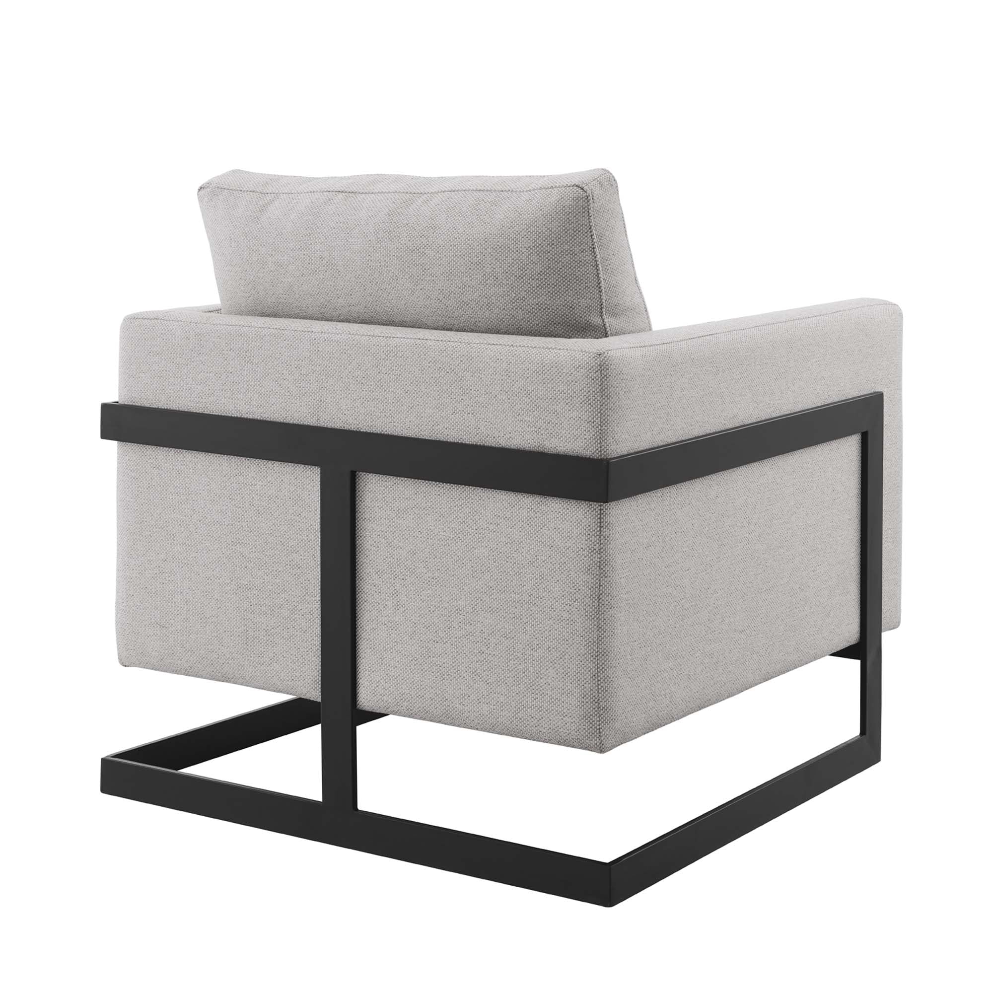 34 Inch Fabric Upholstered Sled Base Accent Chair - Image 3