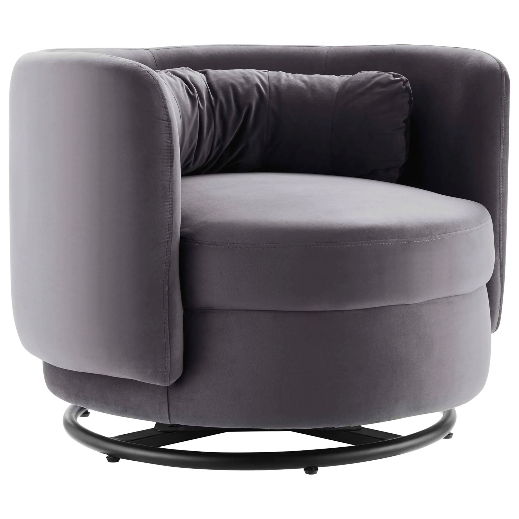 34 Inch Performance Velvet Swivel Chair - Image 7