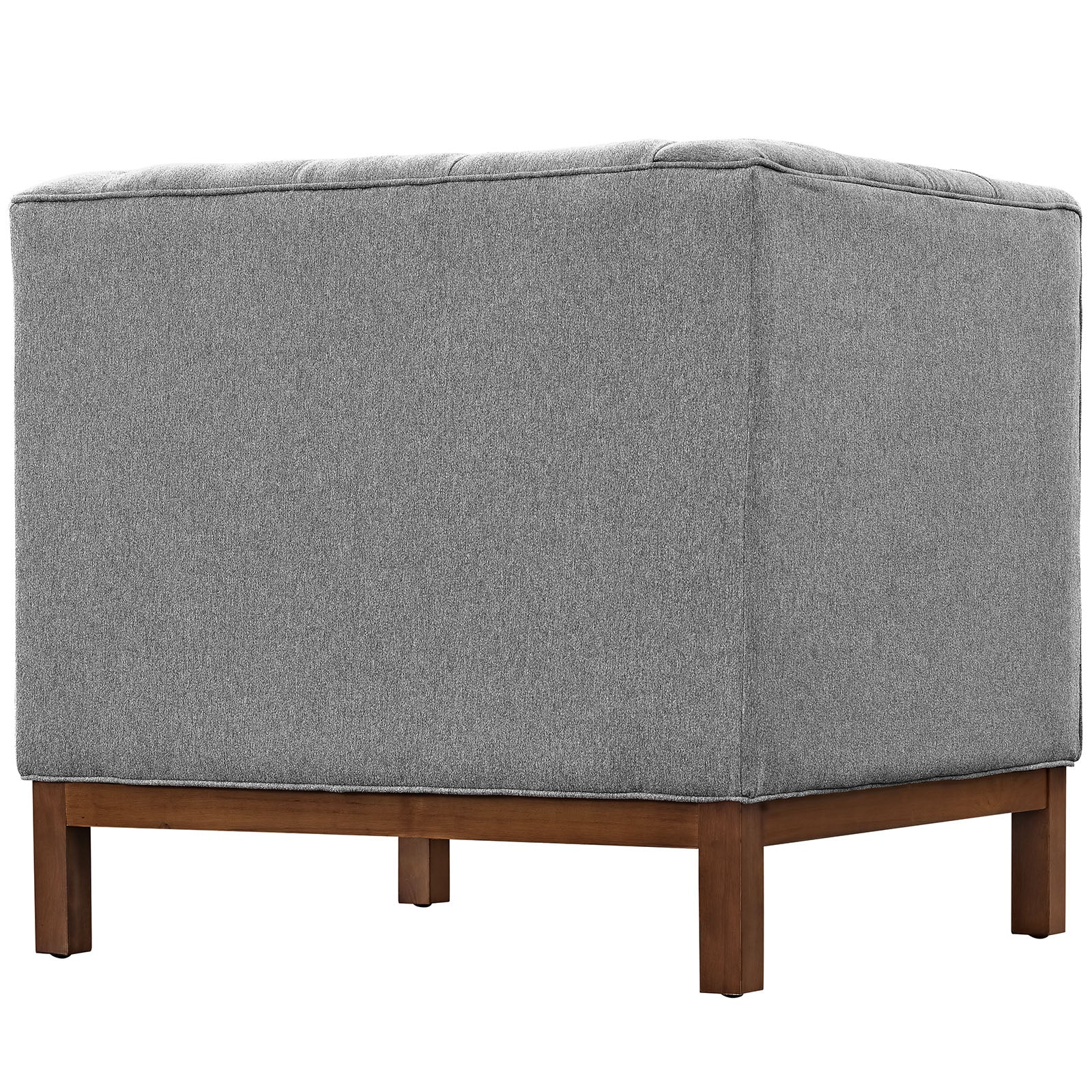 34 Inch Tufted Fabric Armchair Set of 2 with Walnut Beech Wood Legs - Image 3