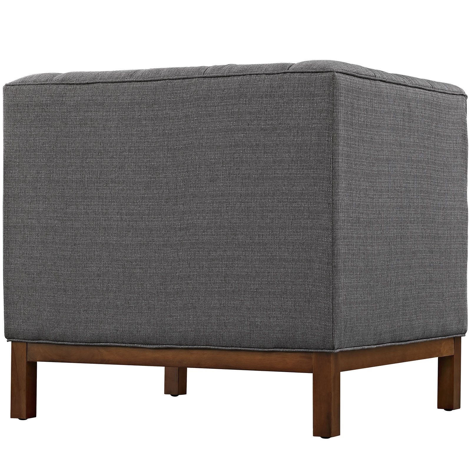 34 Inch Tufted Fabric Armchair with Walnut Beech Wood Legs - Image 2