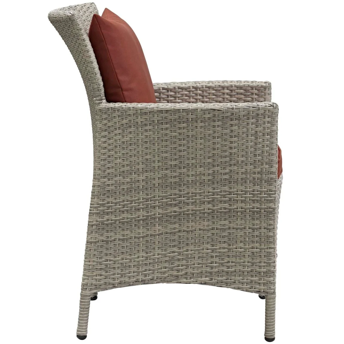 34" Wicker Rattan Outdoor Dining Armchair for Patio, Deck and Garden Seating - Image 11